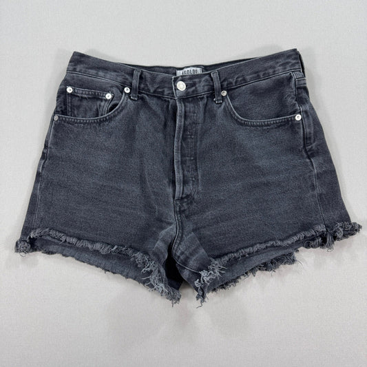 AGOLDE Cutoff Denim Shorts Womens Size 31 High Rise Distressed Button Fly