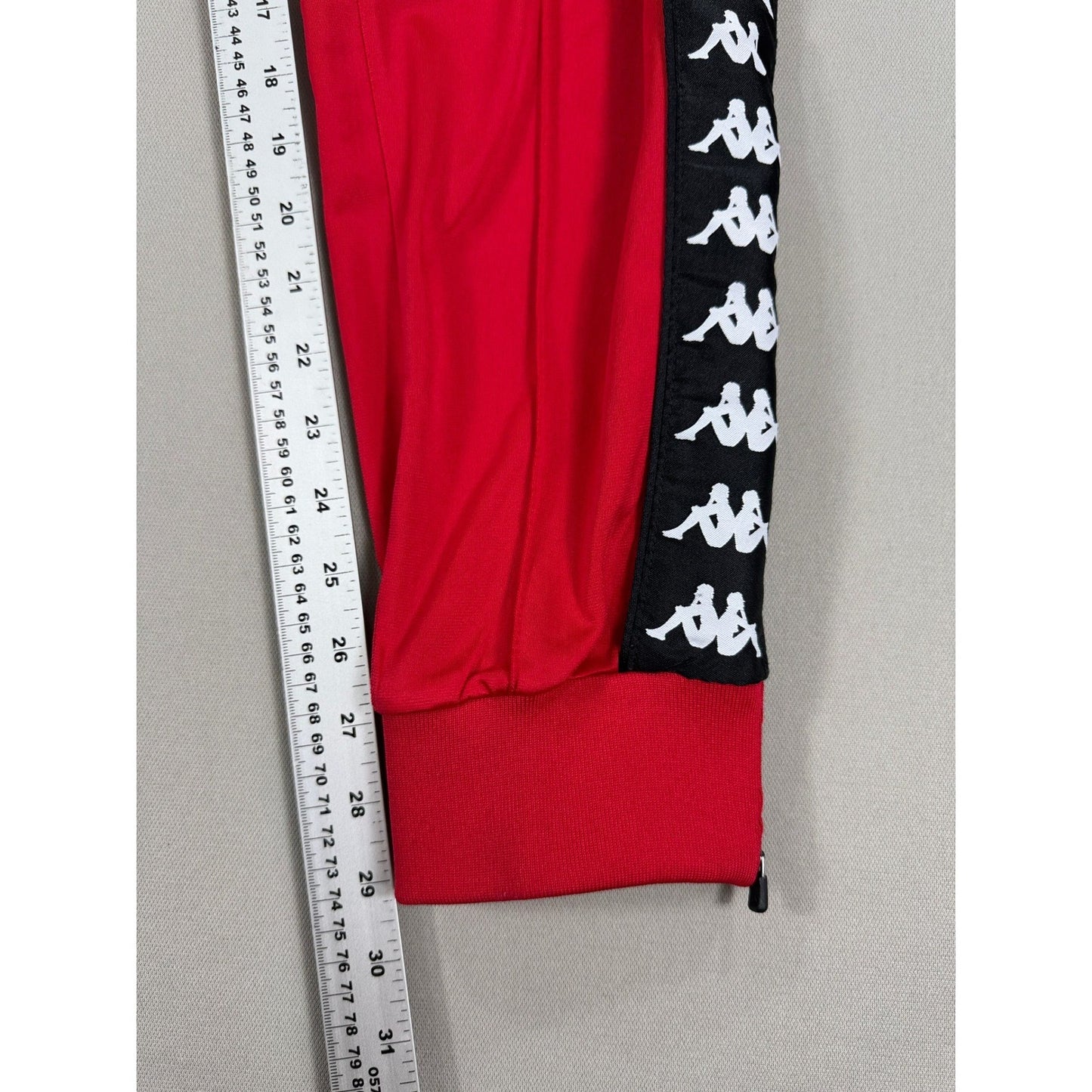 Kappa Red Track Pants Womens Medium Sport Joggers Athleisure Banda 222 Authentic