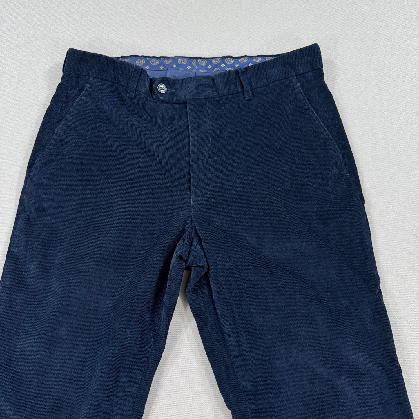 Lauren Ralph Lauren Corduroy Pants Classic Fit Mens Navy Blue 32x30 Straight Leg