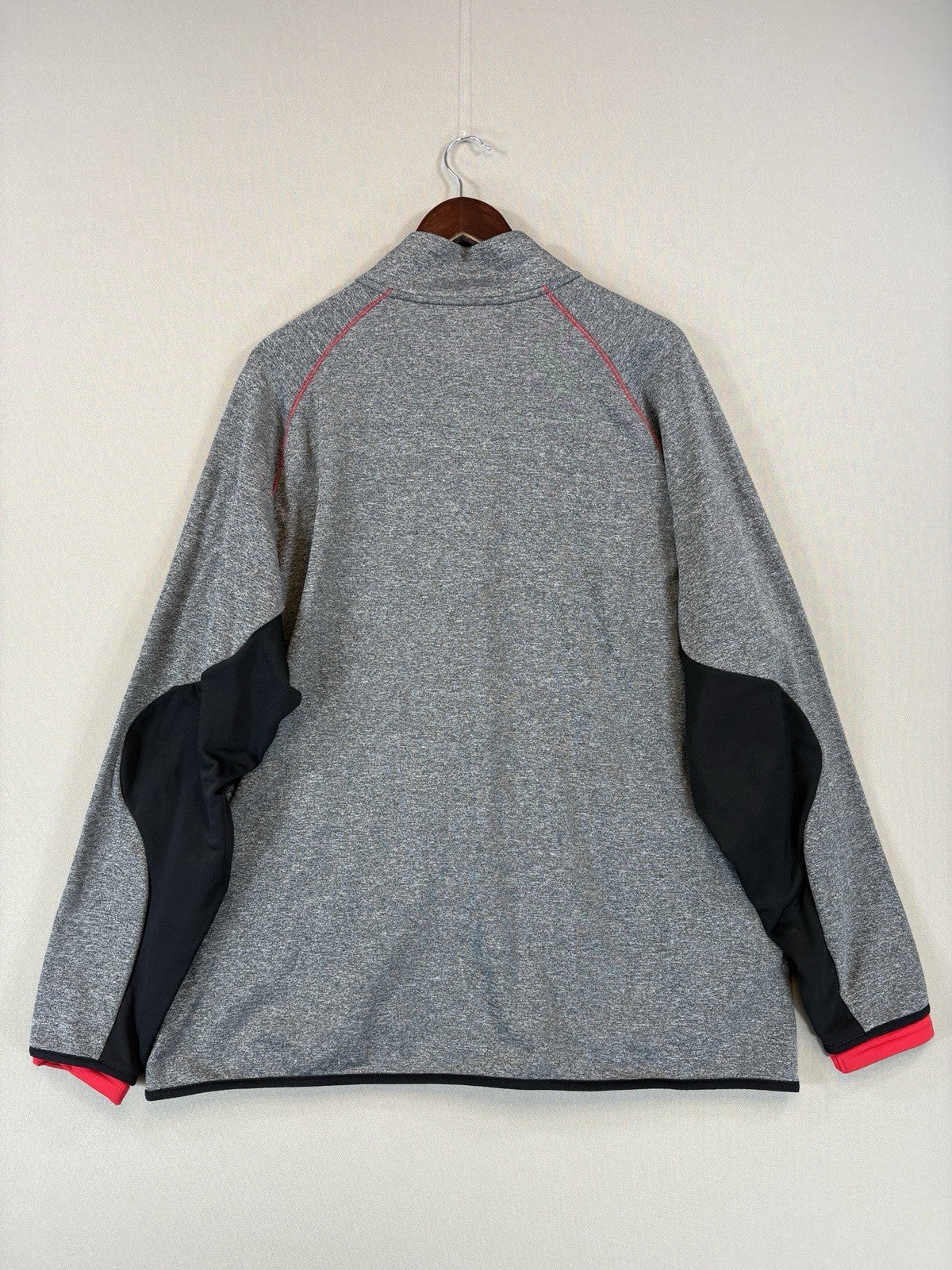 Adidas Climaheat mens 2XL Training Sweater Full Zip Red Lined Warm Athletic