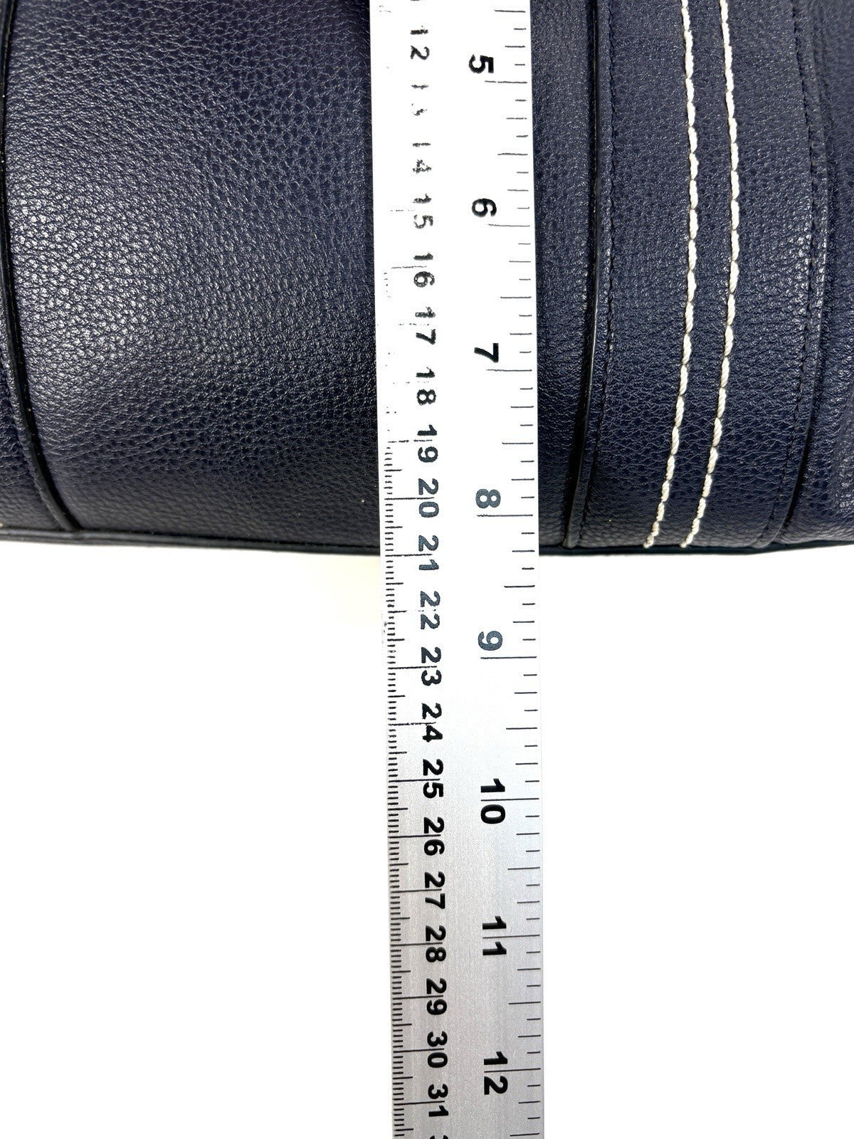 TOMMY HILFIGER Womens Black Leather Handbag Shopper Medium Satchel Tote Bag