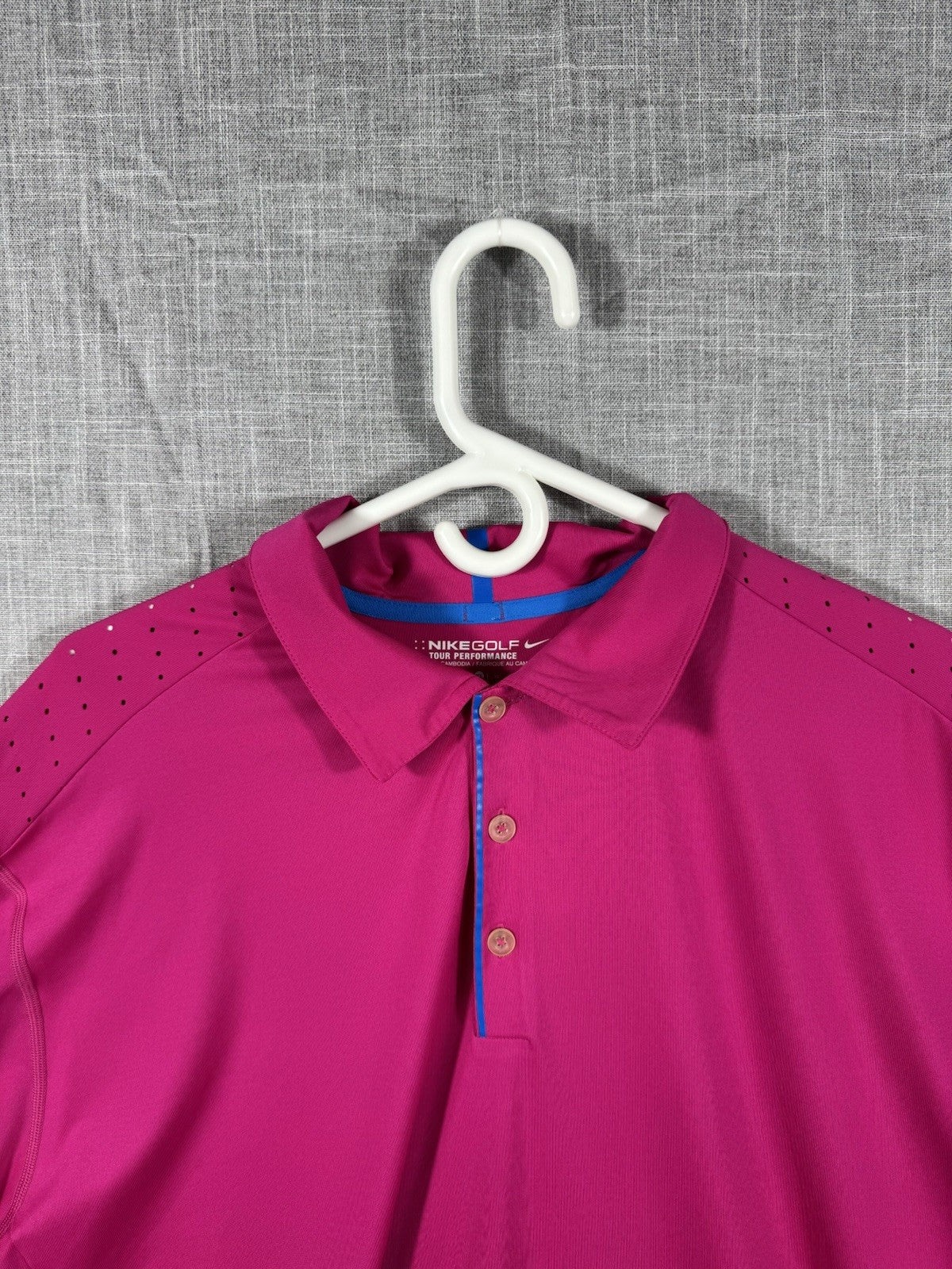 Nike Golf Polo mens Size XL Pink Short Sleeve Dri Standard fit