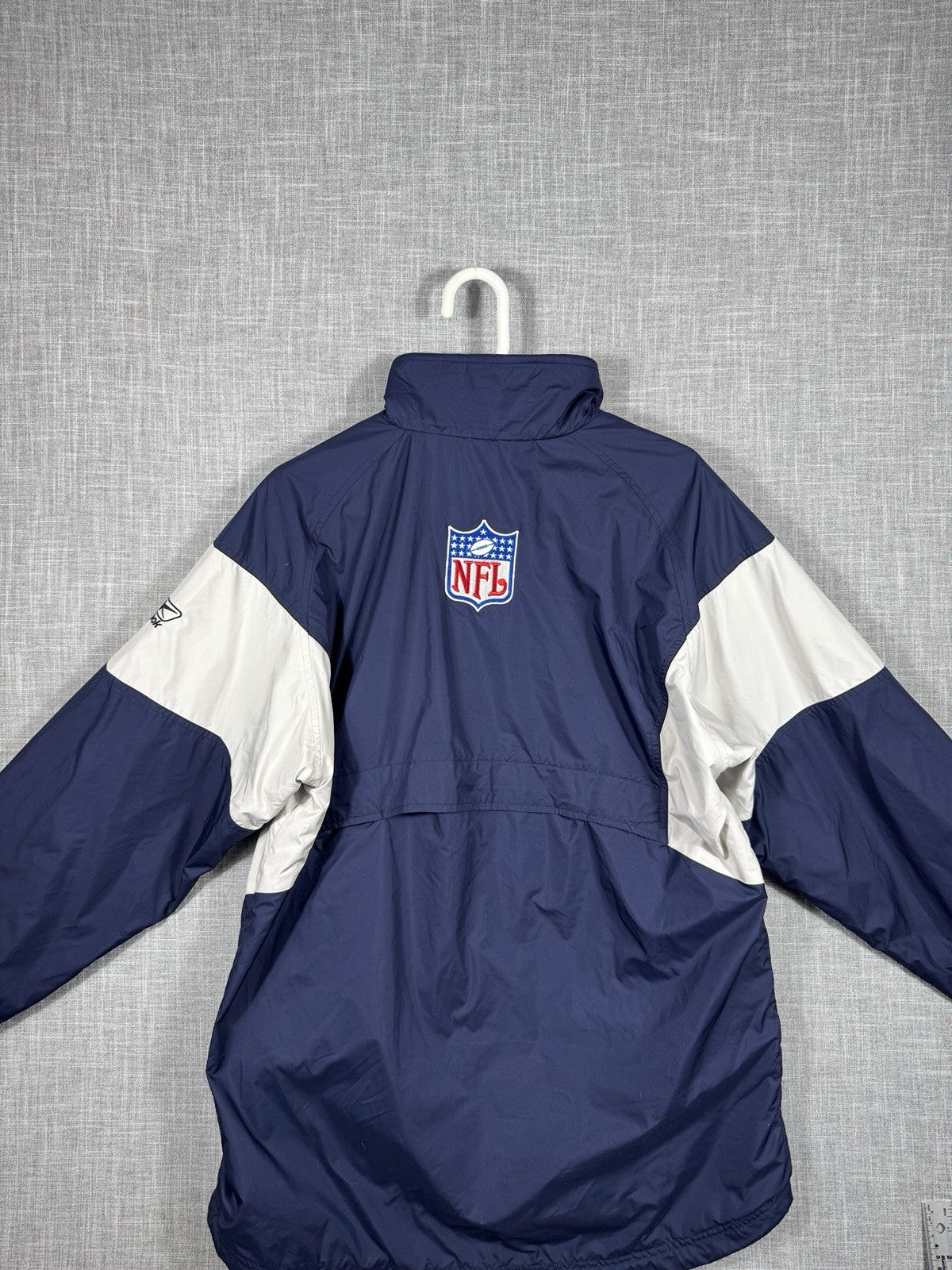 Adidas NFL Team Apparel On Field Windbreaker Full Zip Size Medium Navy Blue
