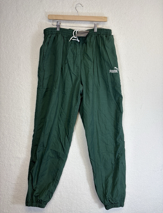 Vintage Puma Circuit Y2K Baggy Zipper Leg Green Pants With Tag Mens XL New