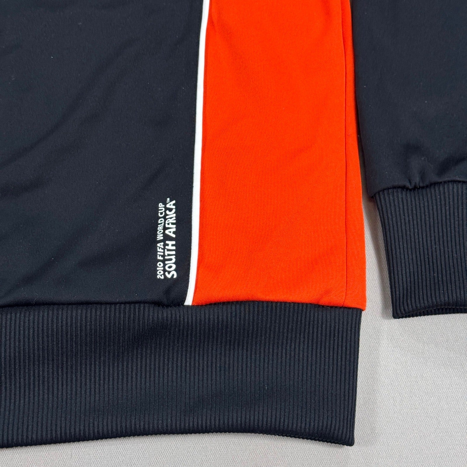 VTG Adidas Netherlands Track Jacket mens 2XL Black Red World Cup South Africa