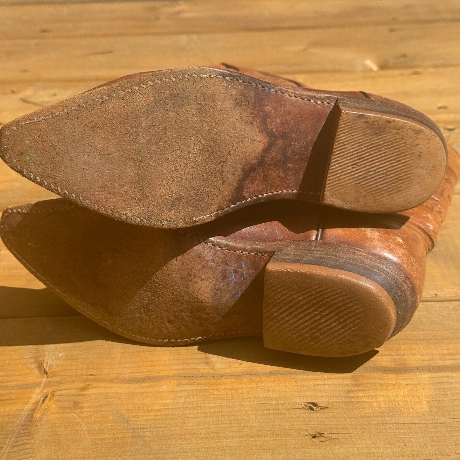 Vintage Sendra Boots Leather Cowboy Western Boots Womens Size 4 Made in Spain