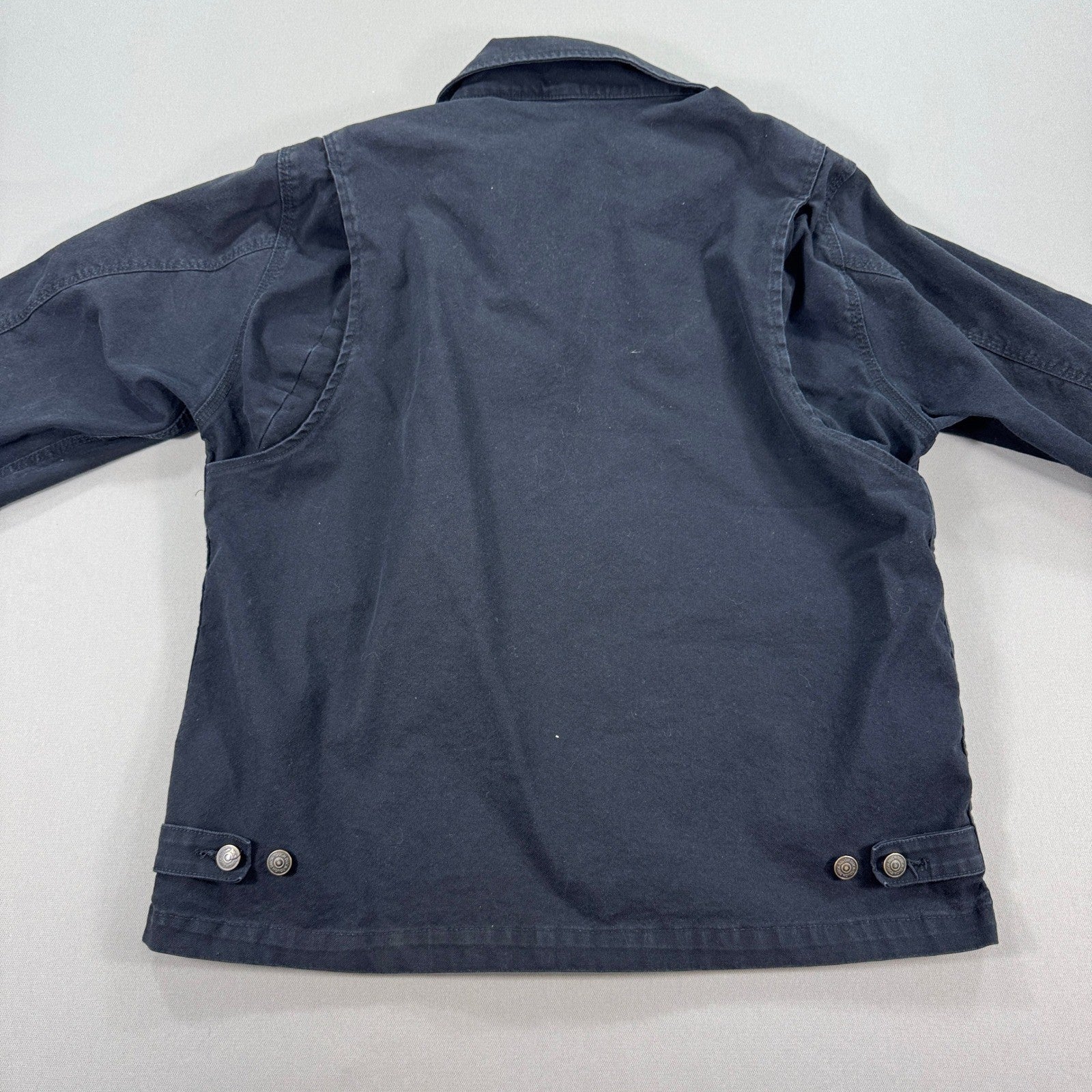 Tough Duck Jacket mens Large Black Duck Canvas Full Zip Field Barn Coat Utility