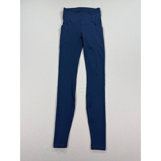 Lululemon Align High Rise Leggings Womens Size 4 Navy Blue Yoga Pants Pockets
