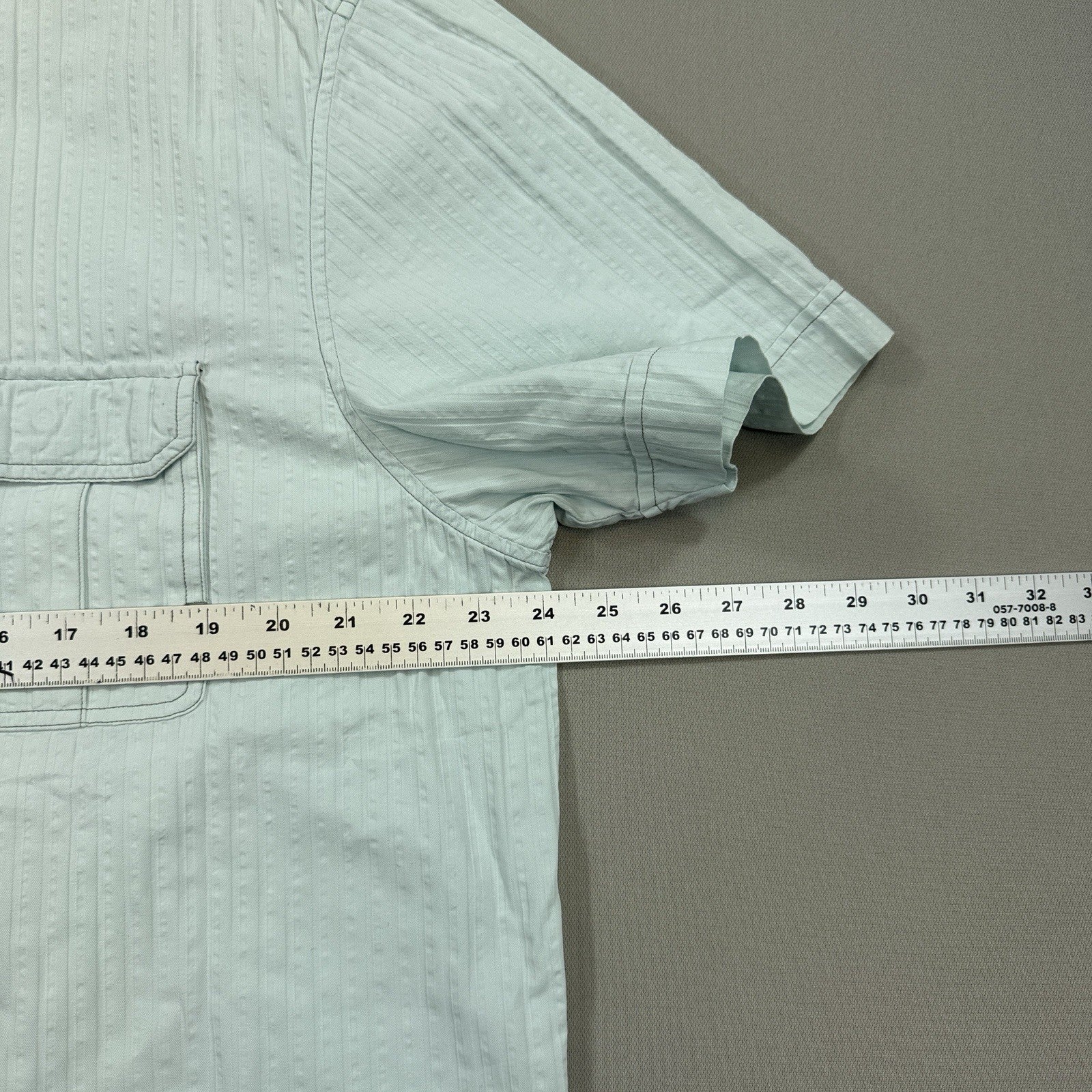 VTG Tommy Bahama Shirt mens Large Green Button Up Beach Silk Beach Short Sleeve