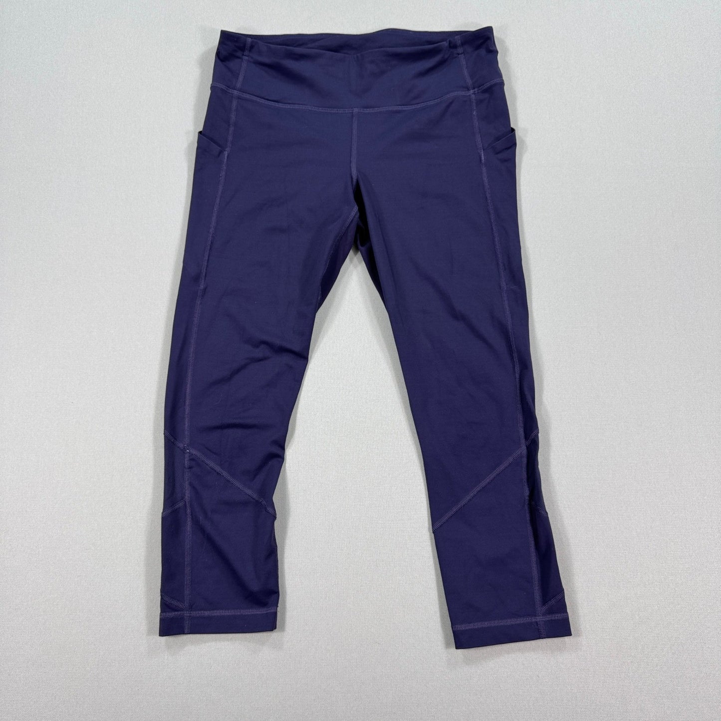 Lululemon Pace Rival Crop 22" Pants Purple Grape Womens Size 8 Stretch Leggings