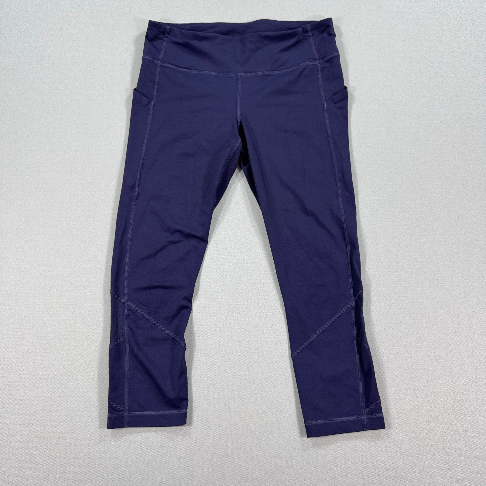 Lululemon Pace Rival Crop 22" Pants Purple Grape Womens Size 8 Stretch Leggings