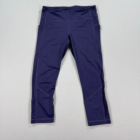 Lululemon Pace Rival Crop 22" Pants Purple Grape Womens Size 8 Stretch Leggings