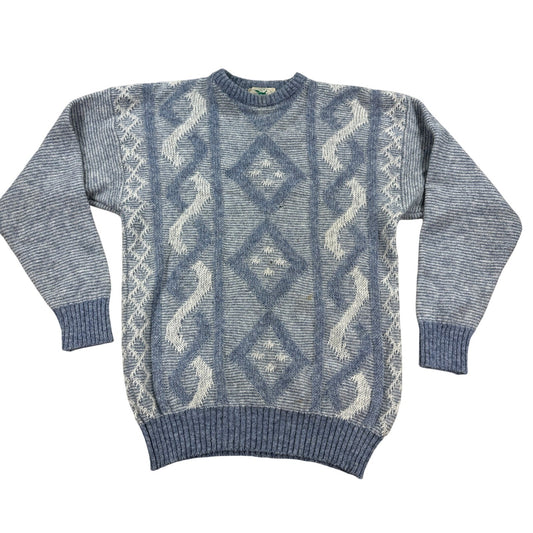 Blarney Woollen Mills Cable Knit Sweater mens Size 42 Pullover Made in Ireland