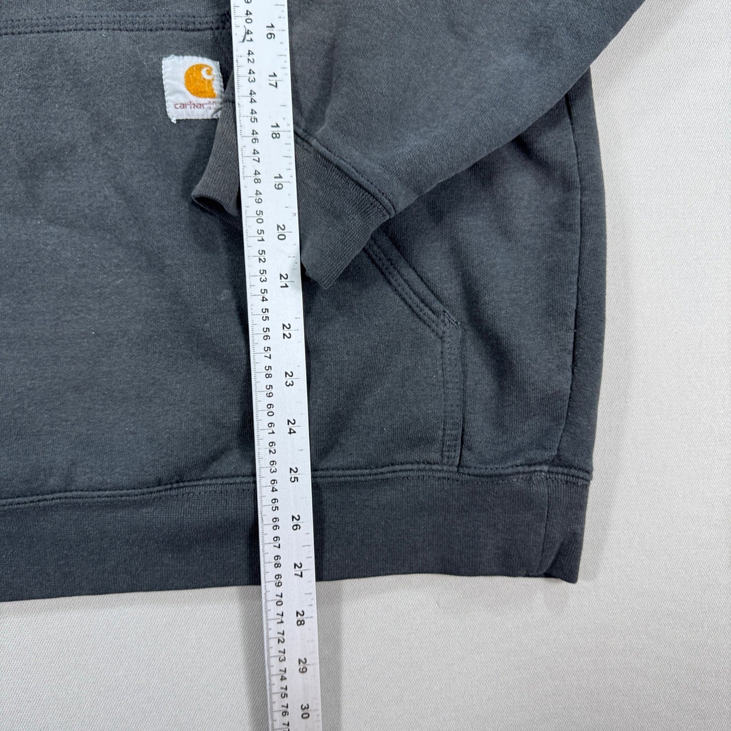 Carhartt K121 Hoodie Men's Large Black Loose Fit Pullover Sweatshirt Midweight