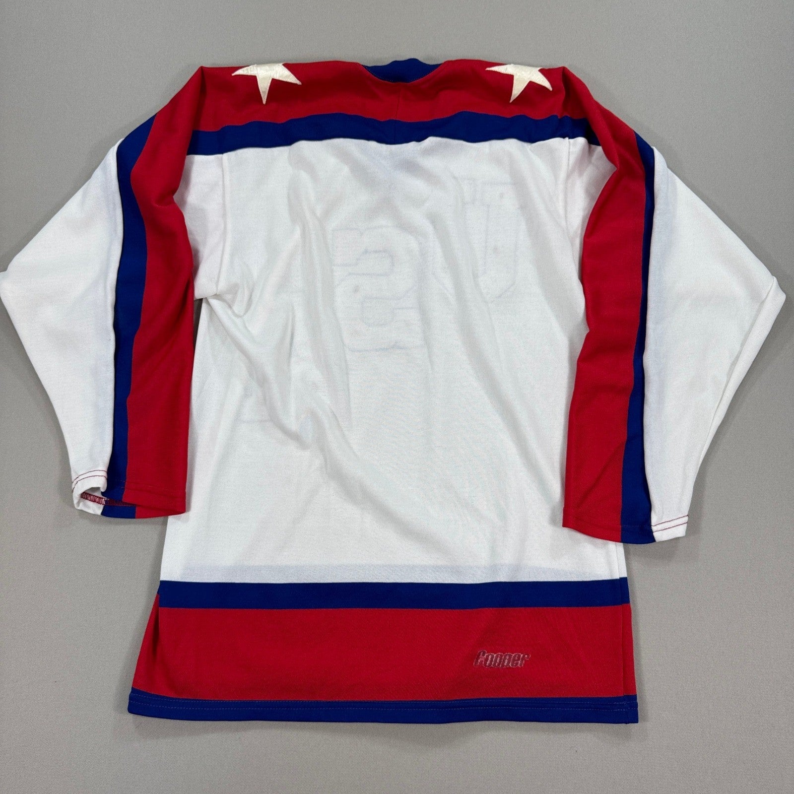 Rare Vintage 90s Cooper Team USA Hockey Jersey Olympic Mens Small Made In Canada