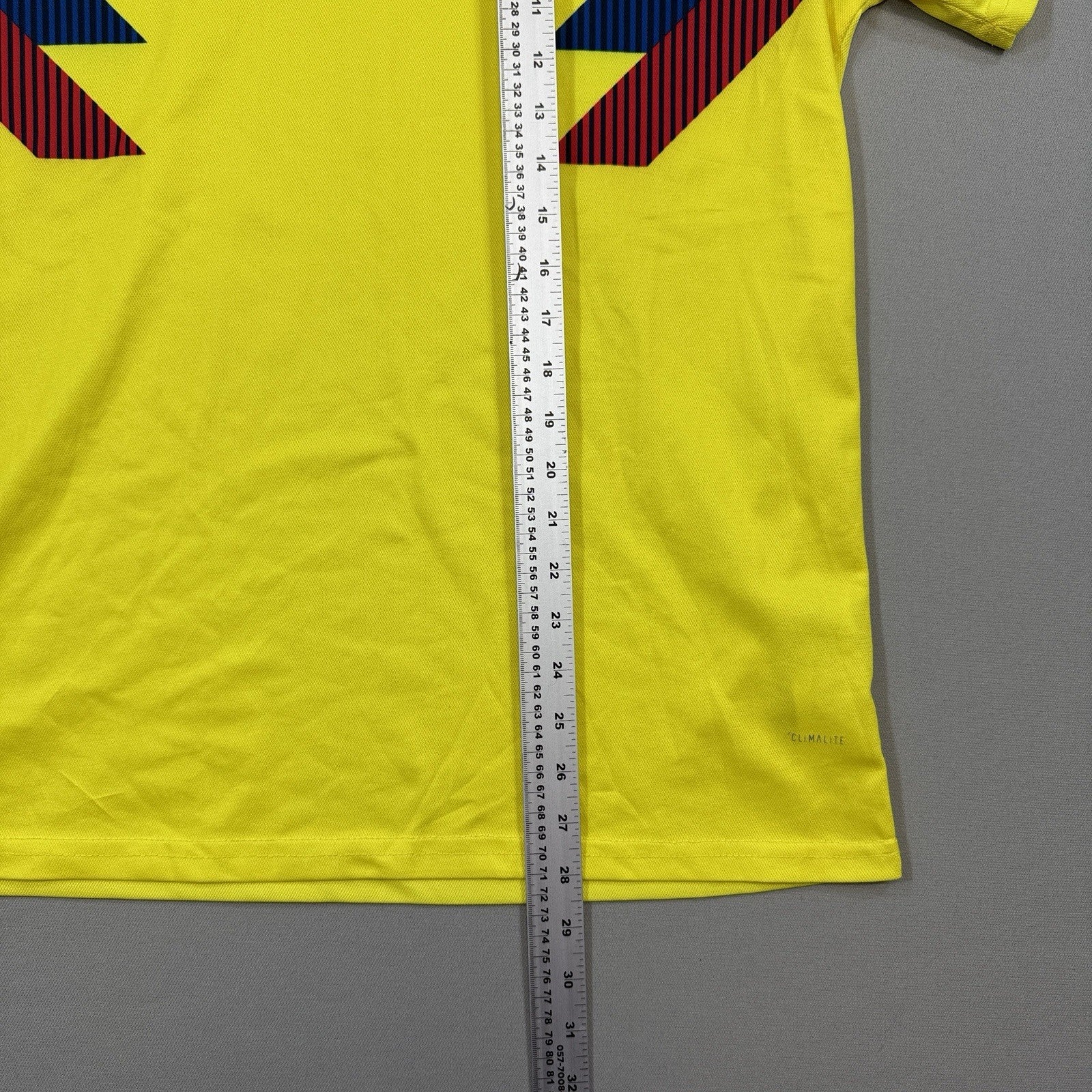 Adidas Climalite Colombia Home Football Jersey mens Medium Yellow Soccer