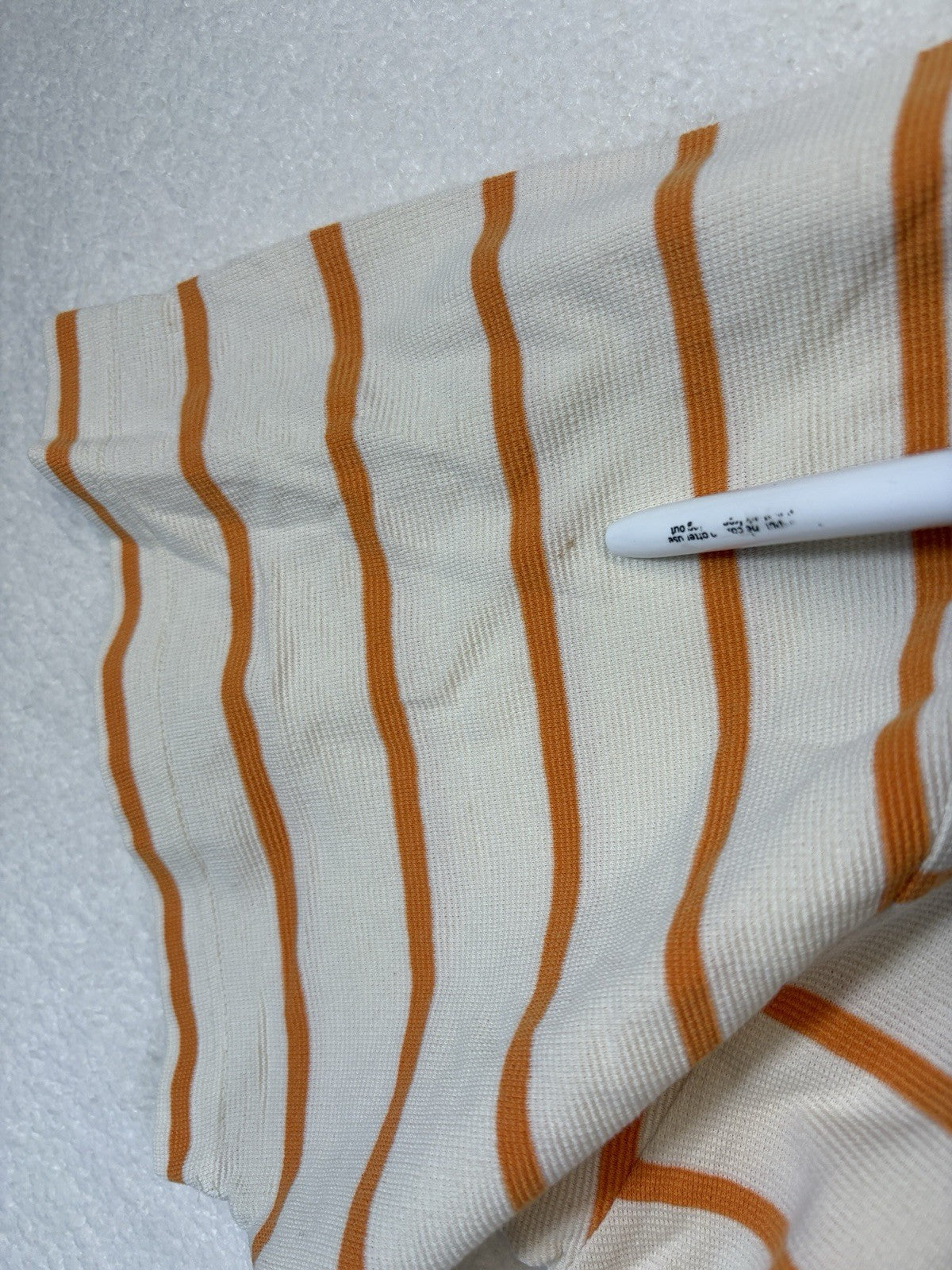 FUBU The Collection 105 Orange White Stripes Golf Polo Shirt Mens XL