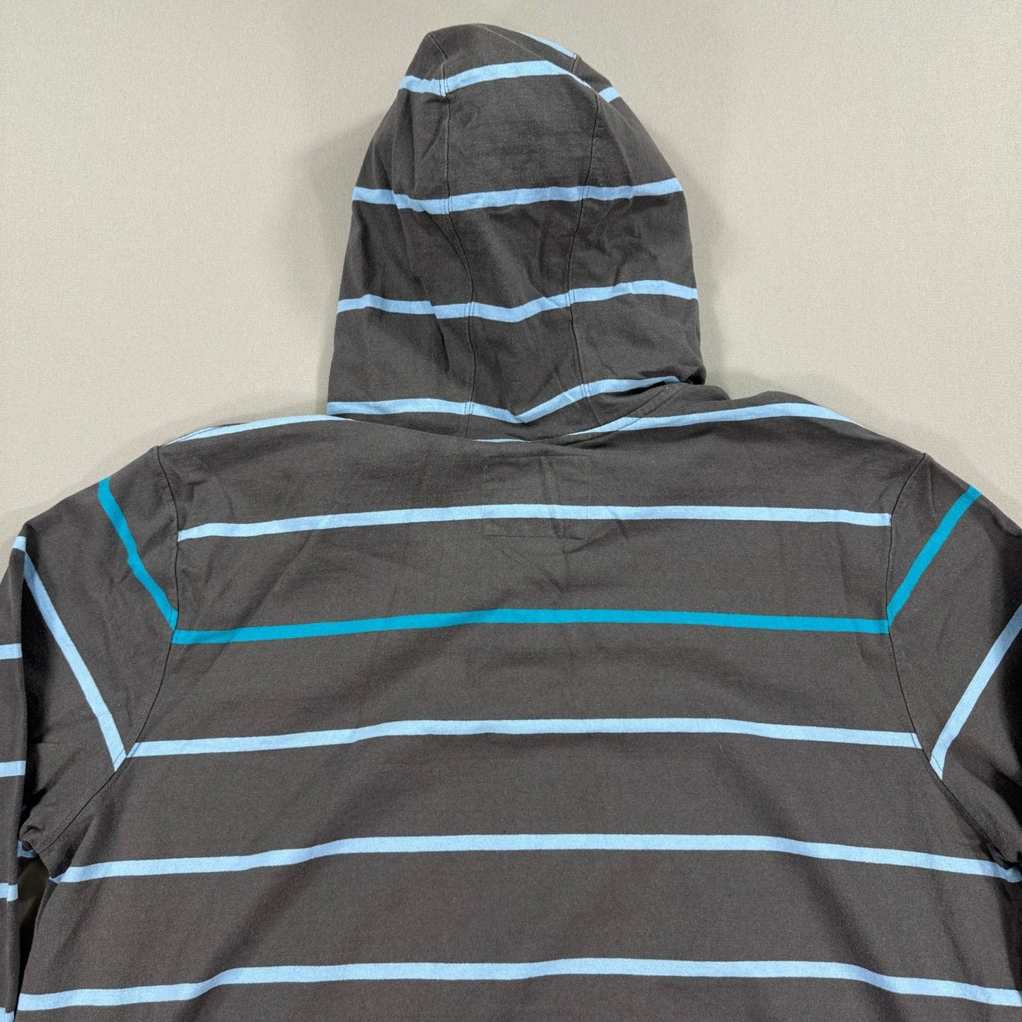 LL Bean Long Sleeve Hoodie Traditional Fit mens 2XL Pullover Striped Comfort