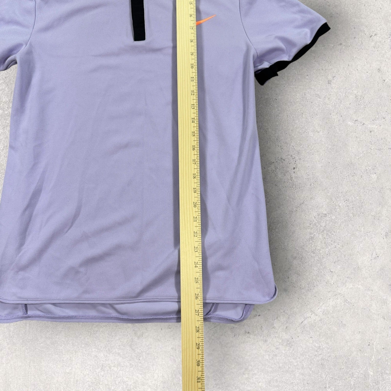 Nike Roger Federer Polo Shirt RF mens Medium Lavender Short Sleeve Tennis