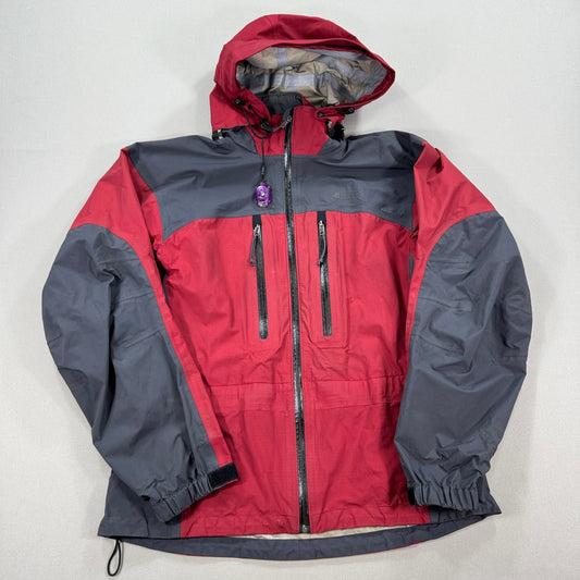 Vintage MEC Mountain Equipment Jacket Gore Tex Hooded Zip Pockets mens 2XL Red