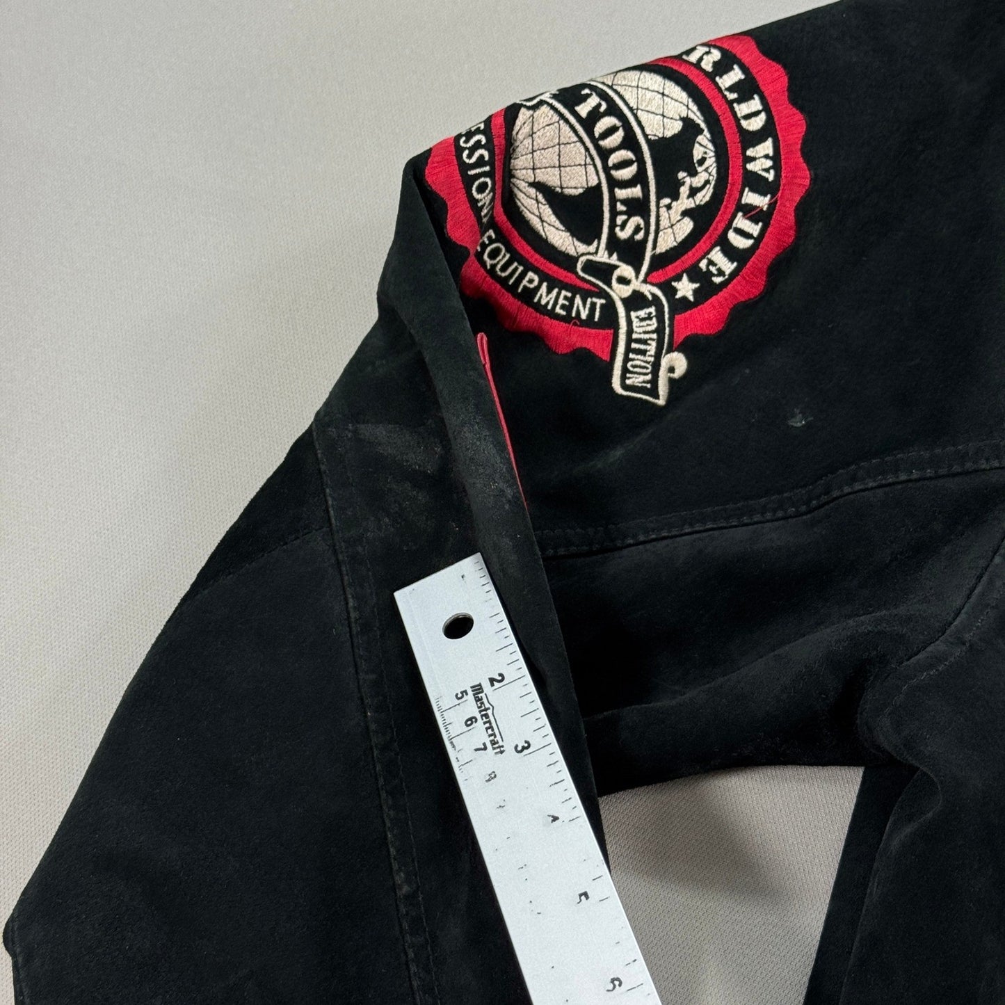 Snap On Tools Racing Jacket Black Suede Limited Edition mens Medium