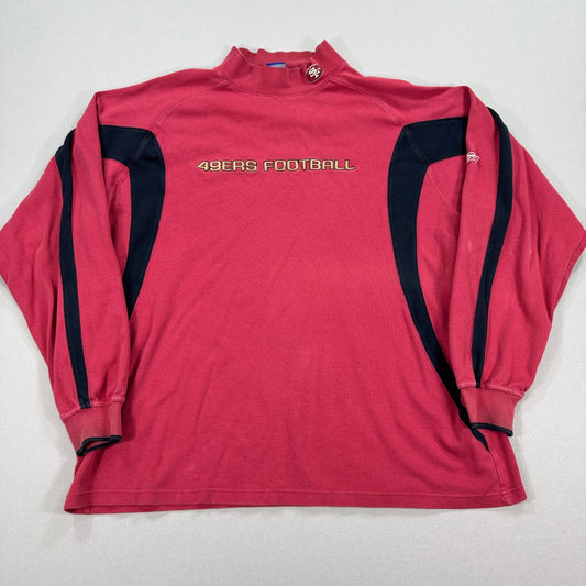 Reebok San Francisco 49ers Football Sweatshirt NFL Apparel Mens 2XL Red Pullover