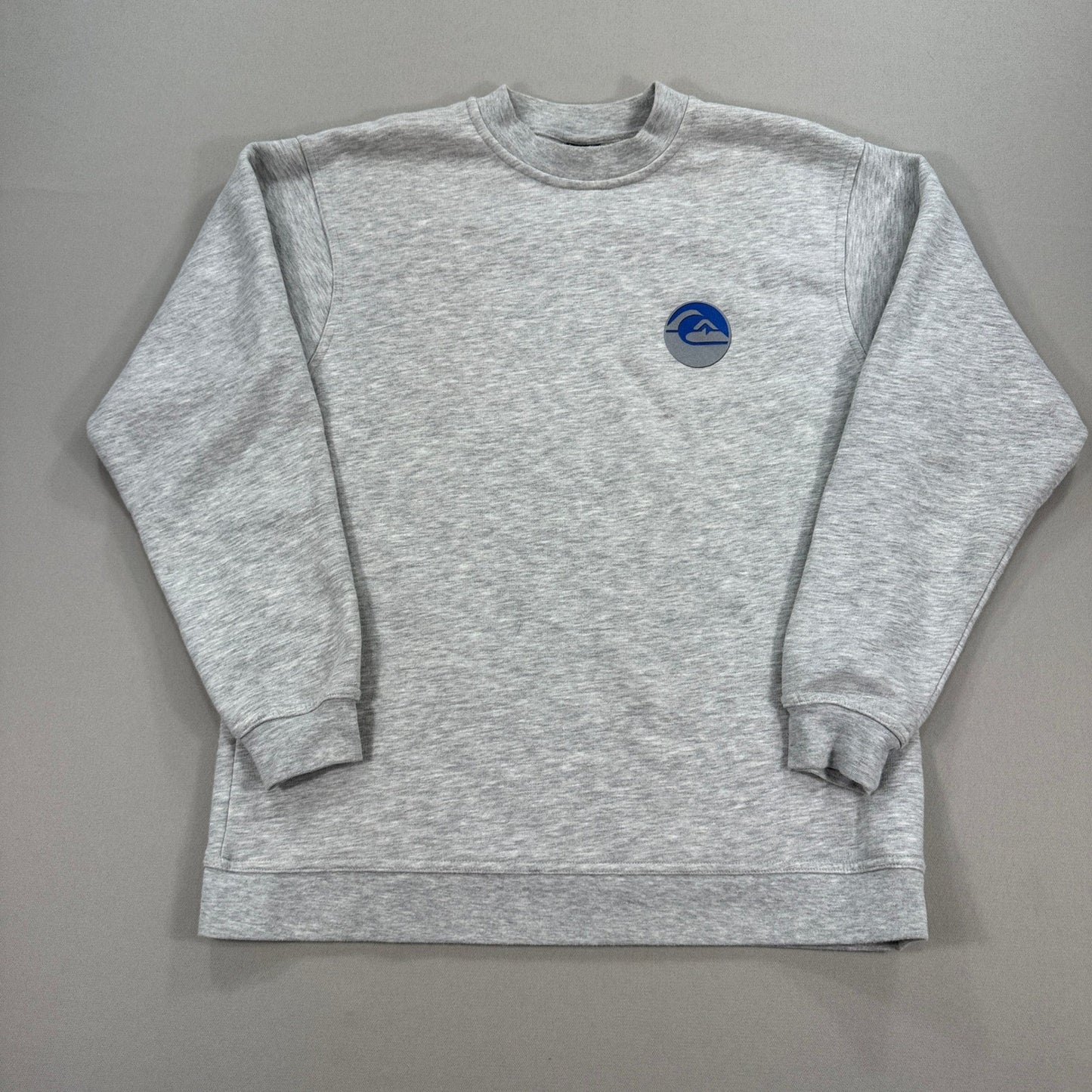 Vintage Quiksilver Sweatshirt Mens Large Gray Pullover Crewneck Big Logo Graphic