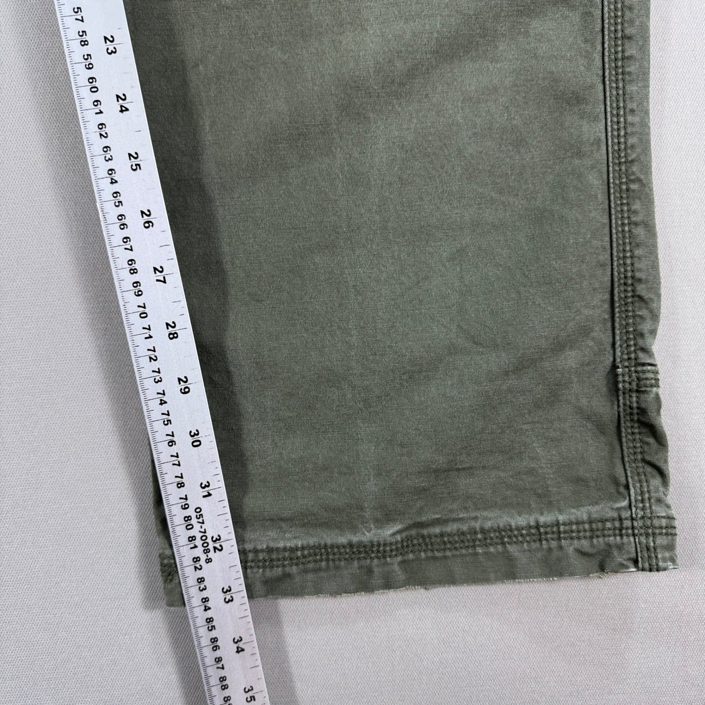 Prana Bronson Work Pants mens 38x34 Olive Green Canvas Carpenter Relaxed Fit
