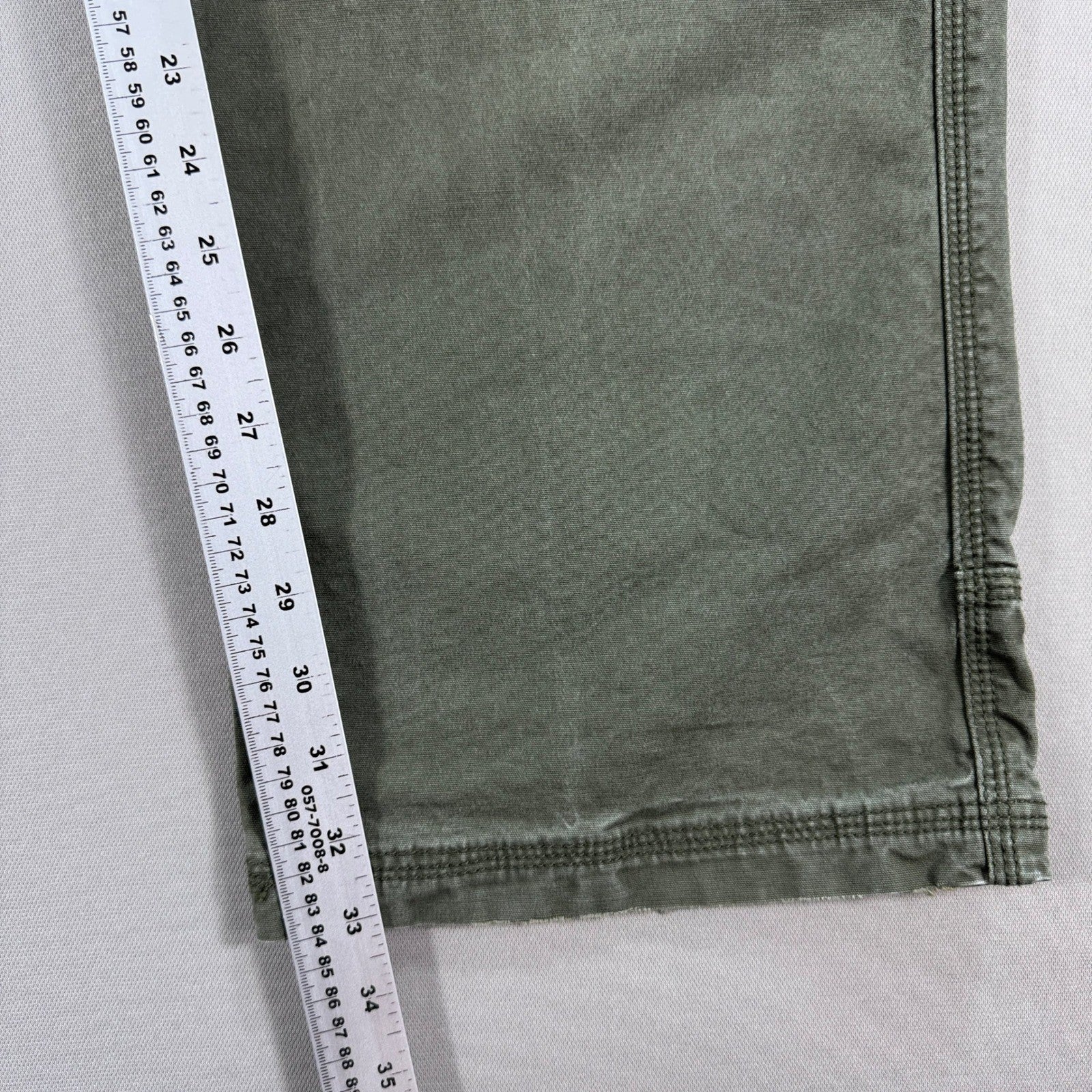 Prana Bronson Work Pants mens 38x34 Olive Green Canvas Carpenter Relaxed Fit