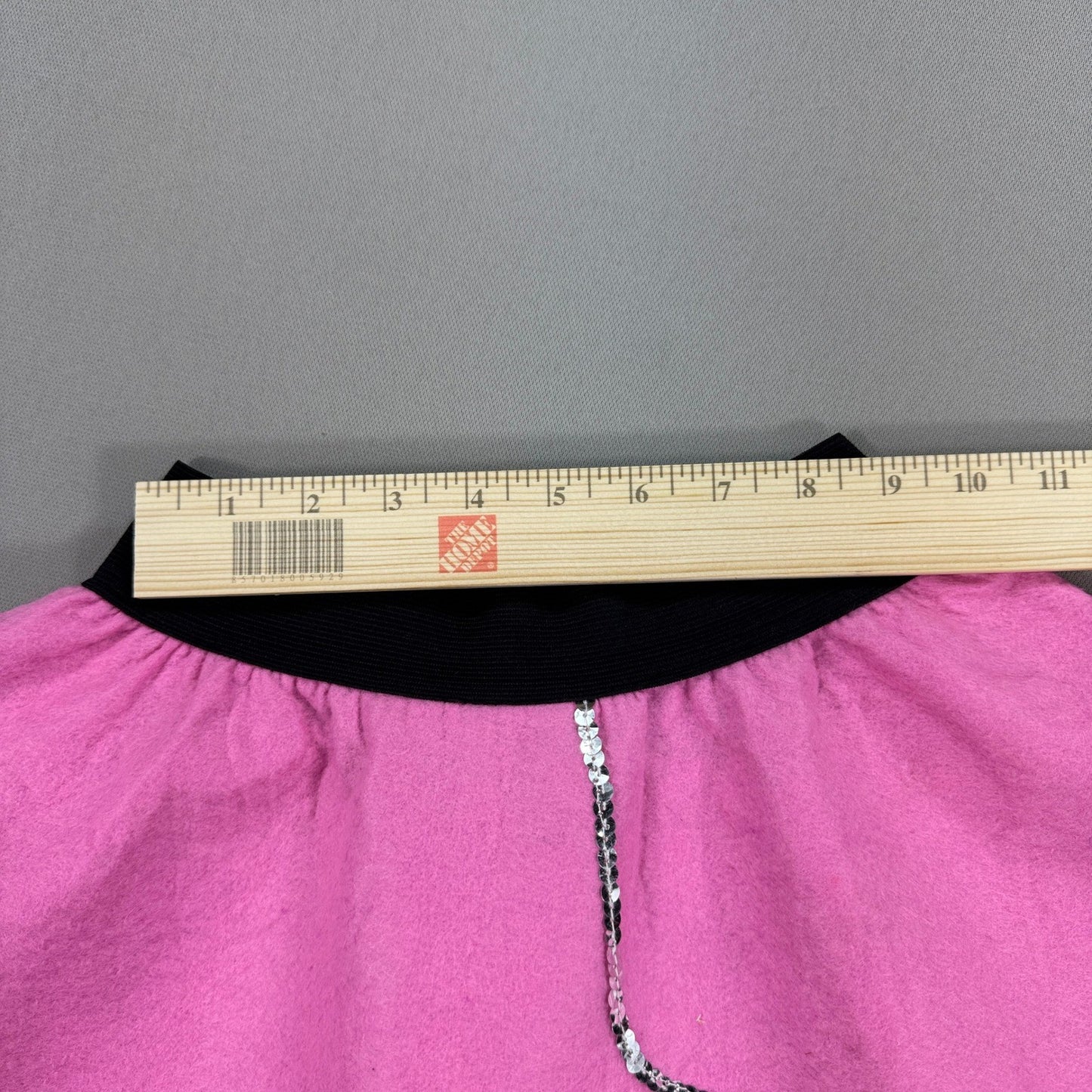 50s Poodle Skirt Girl's Large in Pink with Elastic Waist Made In USA