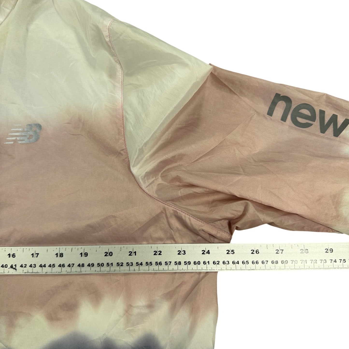 New Balance Jacket Womens 1X Windbreaker Ombre Tie Dye Raincoat Water Resistant
