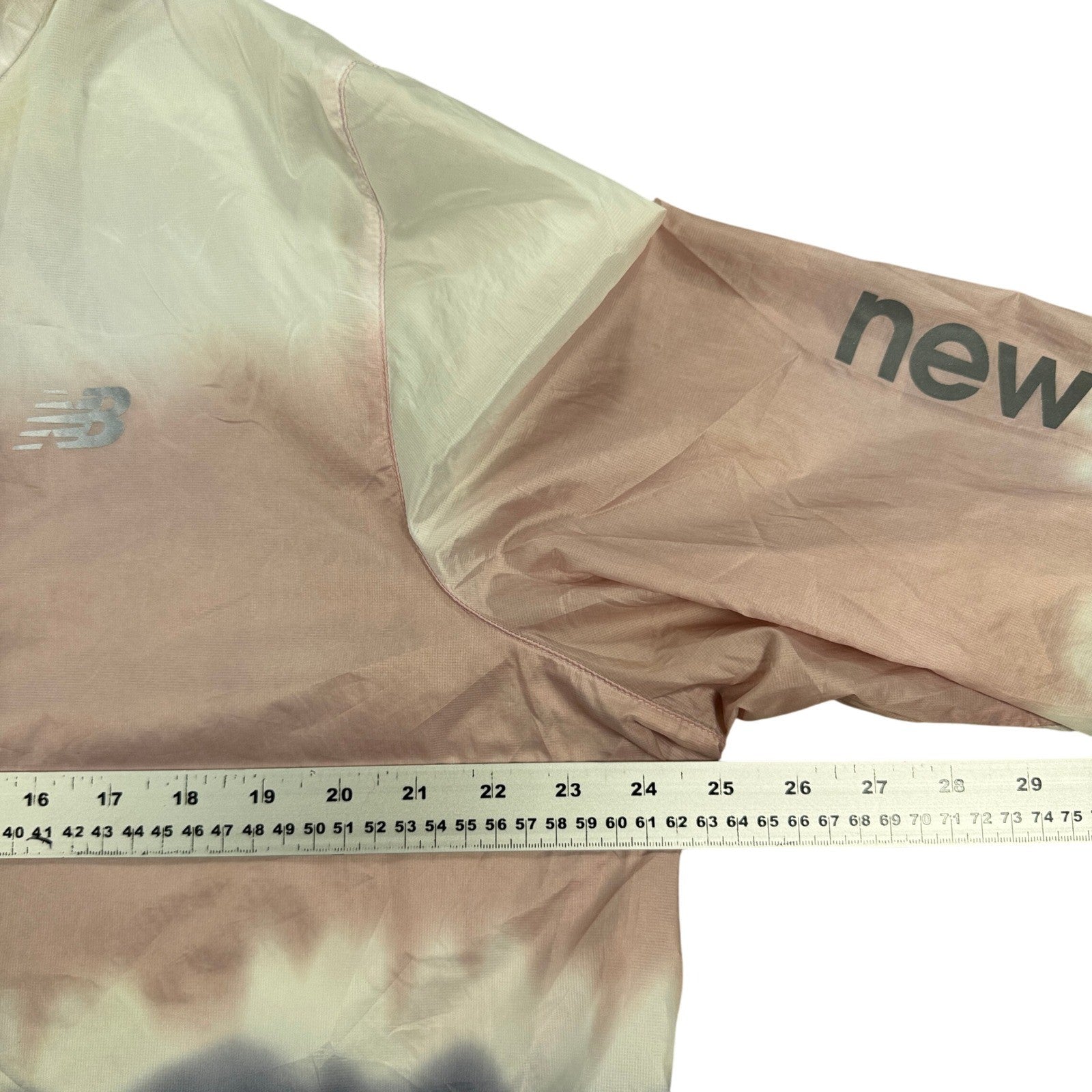 New Balance Jacket Womens 1X Windbreaker Ombre Tie Dye Raincoat Water Resistant