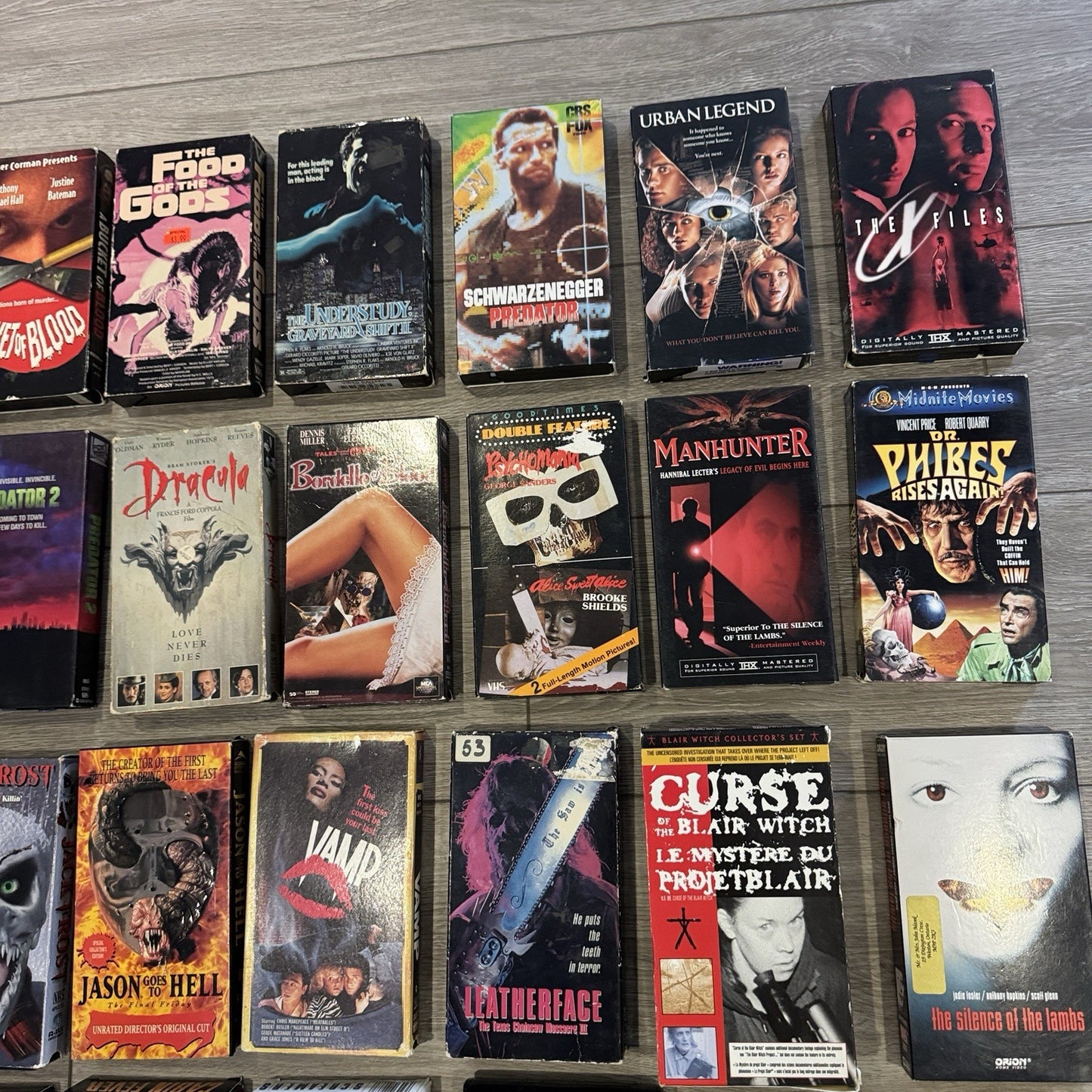 Horror VHS classics Lot Of 30 With Many Grails - Boarding House Jason And More