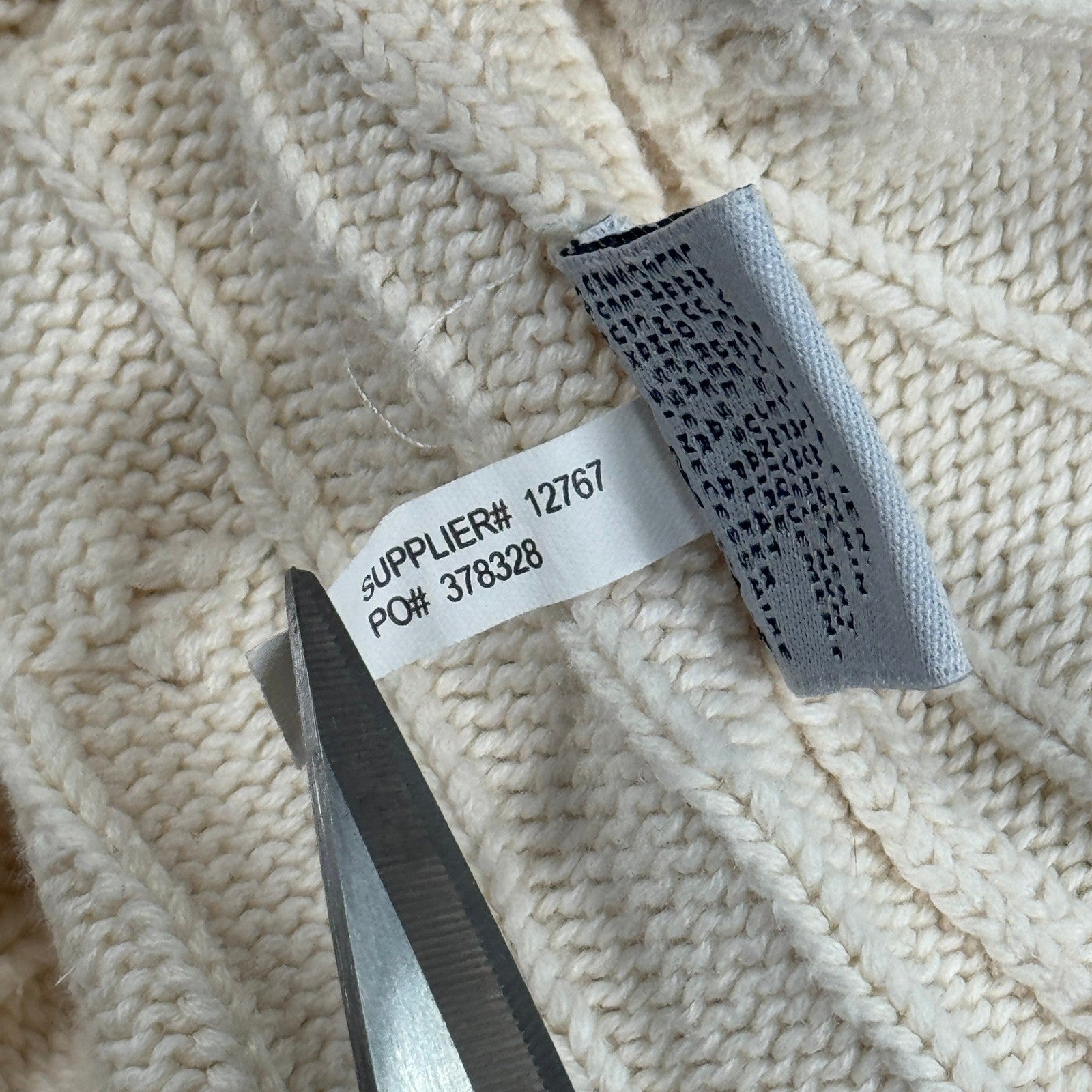 Polo Ralph Lauren Cable Knit Turtleneck Sweater Ivory Classic Womens Medium