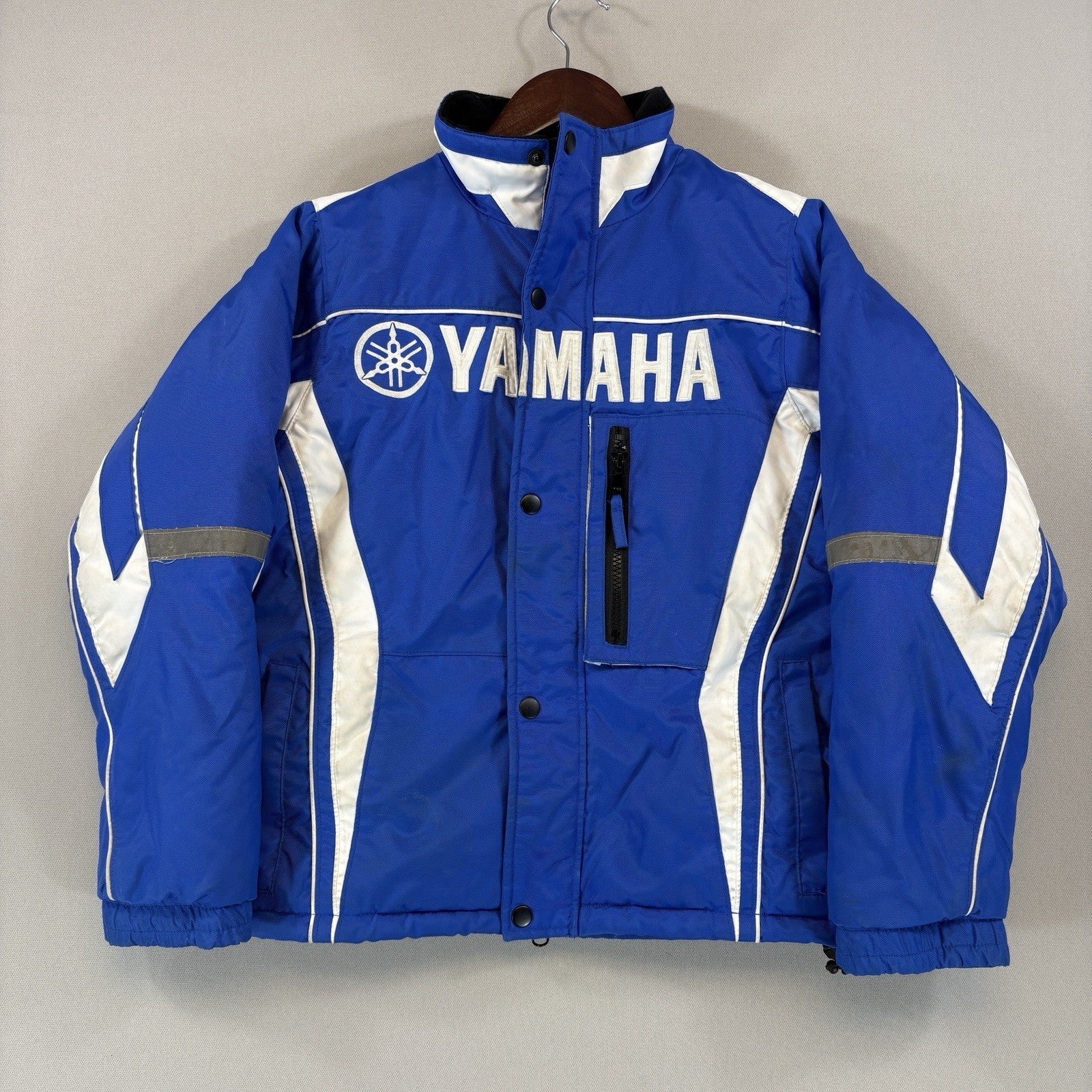 Yamaha Racing Paddock Blue Jacket Button Up Full Zip Youth Medium