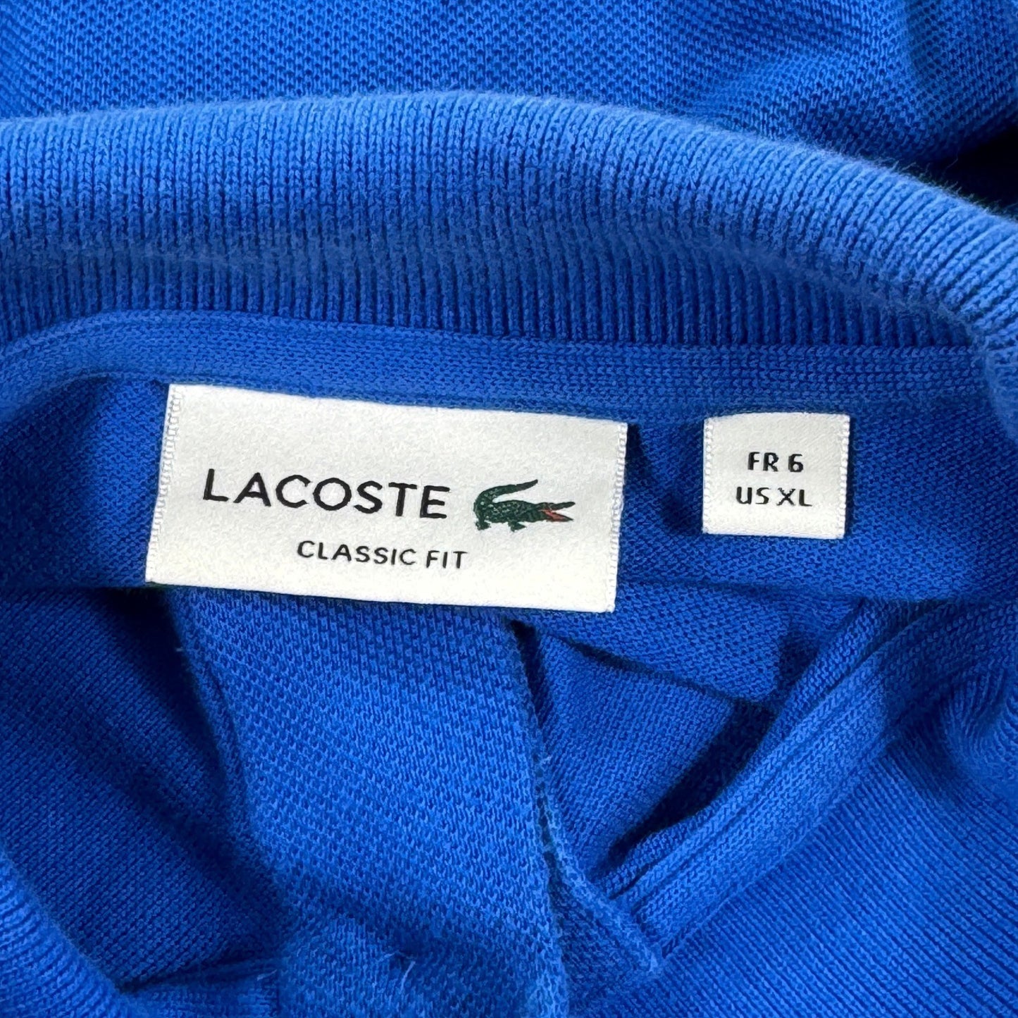 Lacoste Polo Shirt mens XL Blue Classic Fit Short Sleeve Collar Casual Top