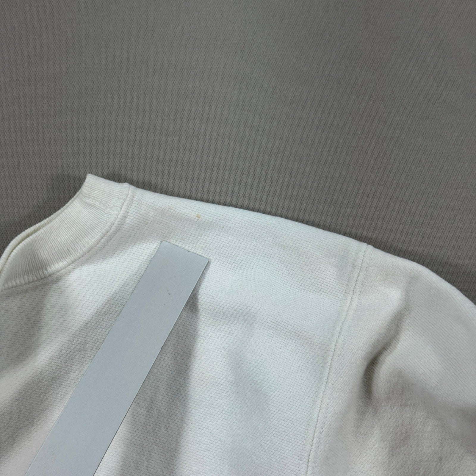 Champion Reverse Weave Sweatshirt mens Large White Embroidered Logo Made in USA