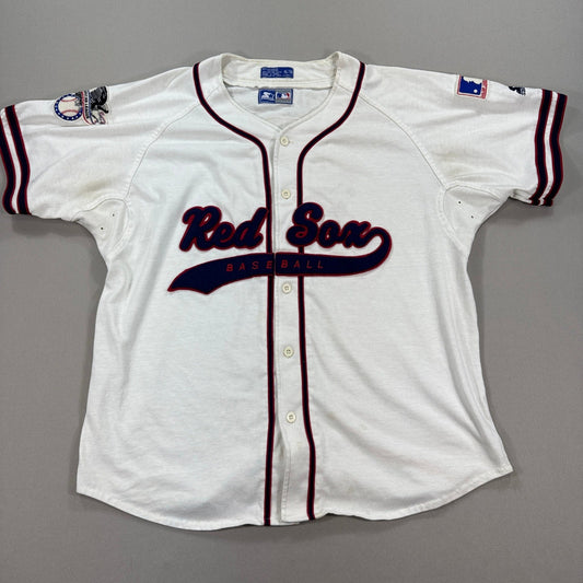 Vintage Starter Boston Red Sox Jersey MLB Baseball Home mens XL White Tailsweep