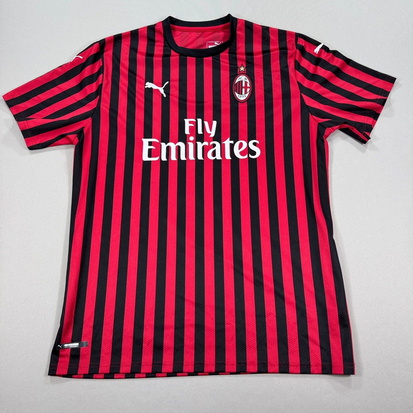 AC Milan Puma Fly Emirates Soccer Jersey mens 3XL Striped Football Home Shirt