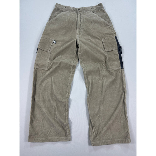 Vintage Boardstiff Skater Pants mens32 Brown Wide Leg Cargo Baggy Y2K Corduroy