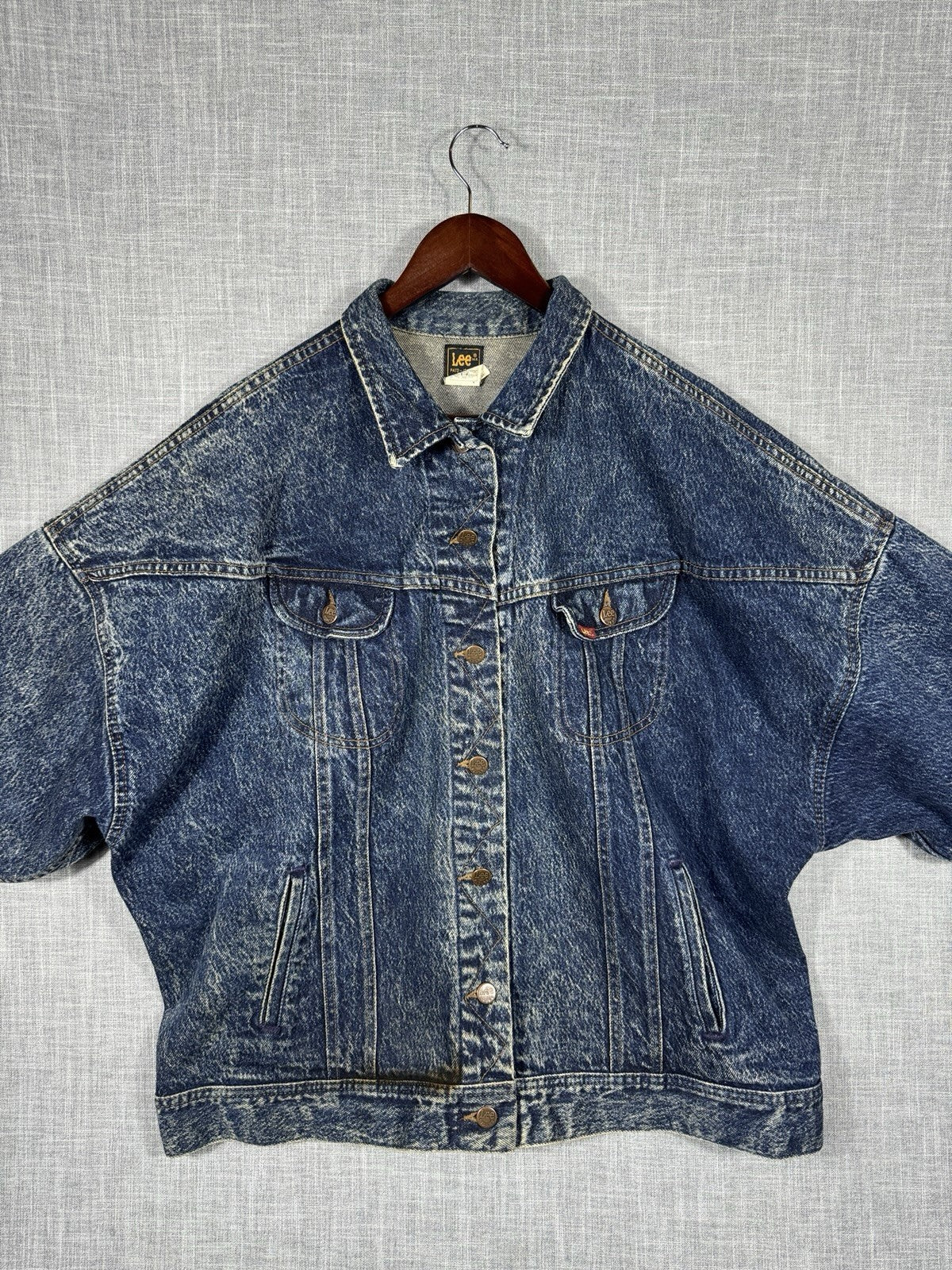 Vintage Lee Riders Jean Jacket Denim Trucker 80s 153438 Mens Size M Made In USA
