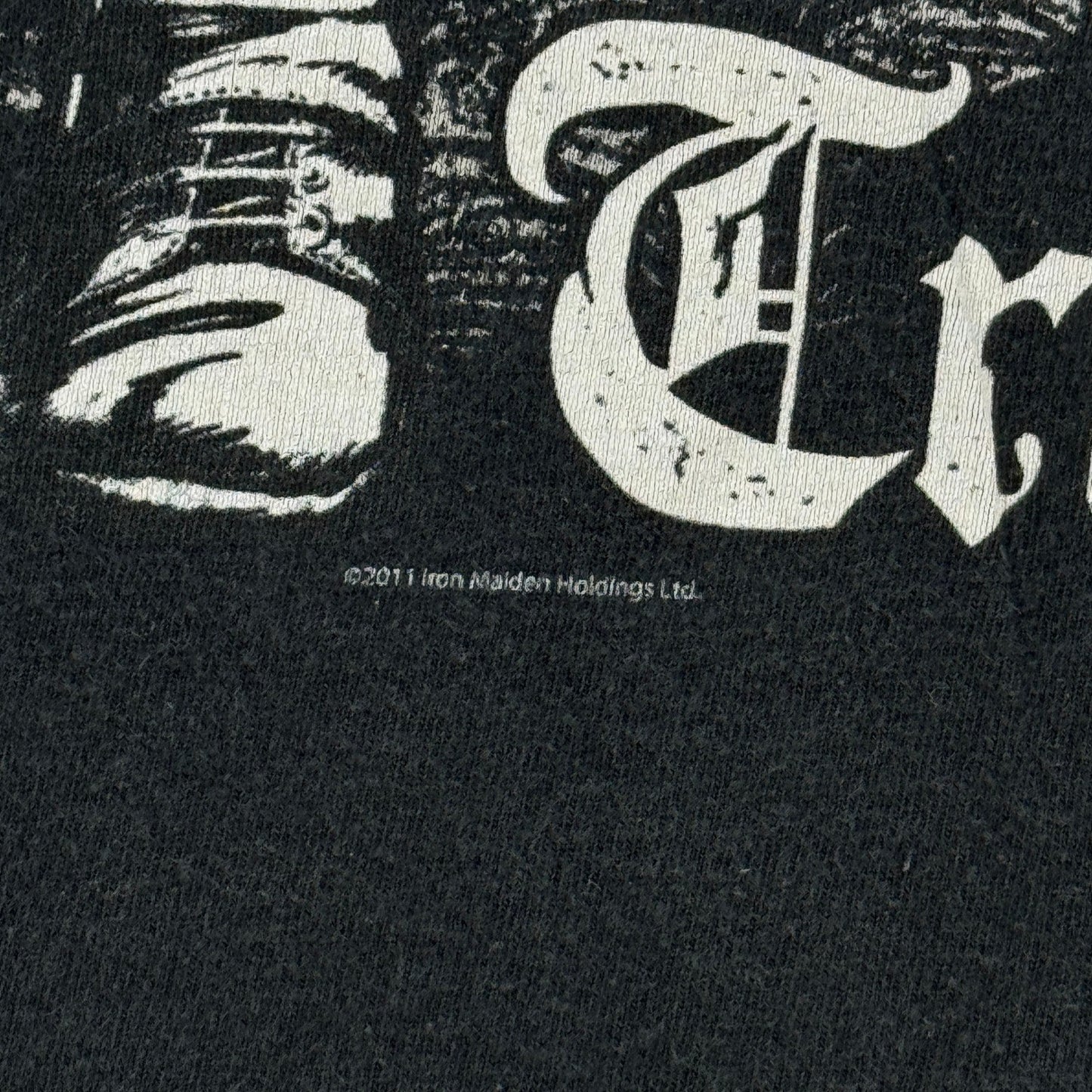 Iron Maiden The Trooper Promo Band T-Shirt mens Medium Graphic Print Faded