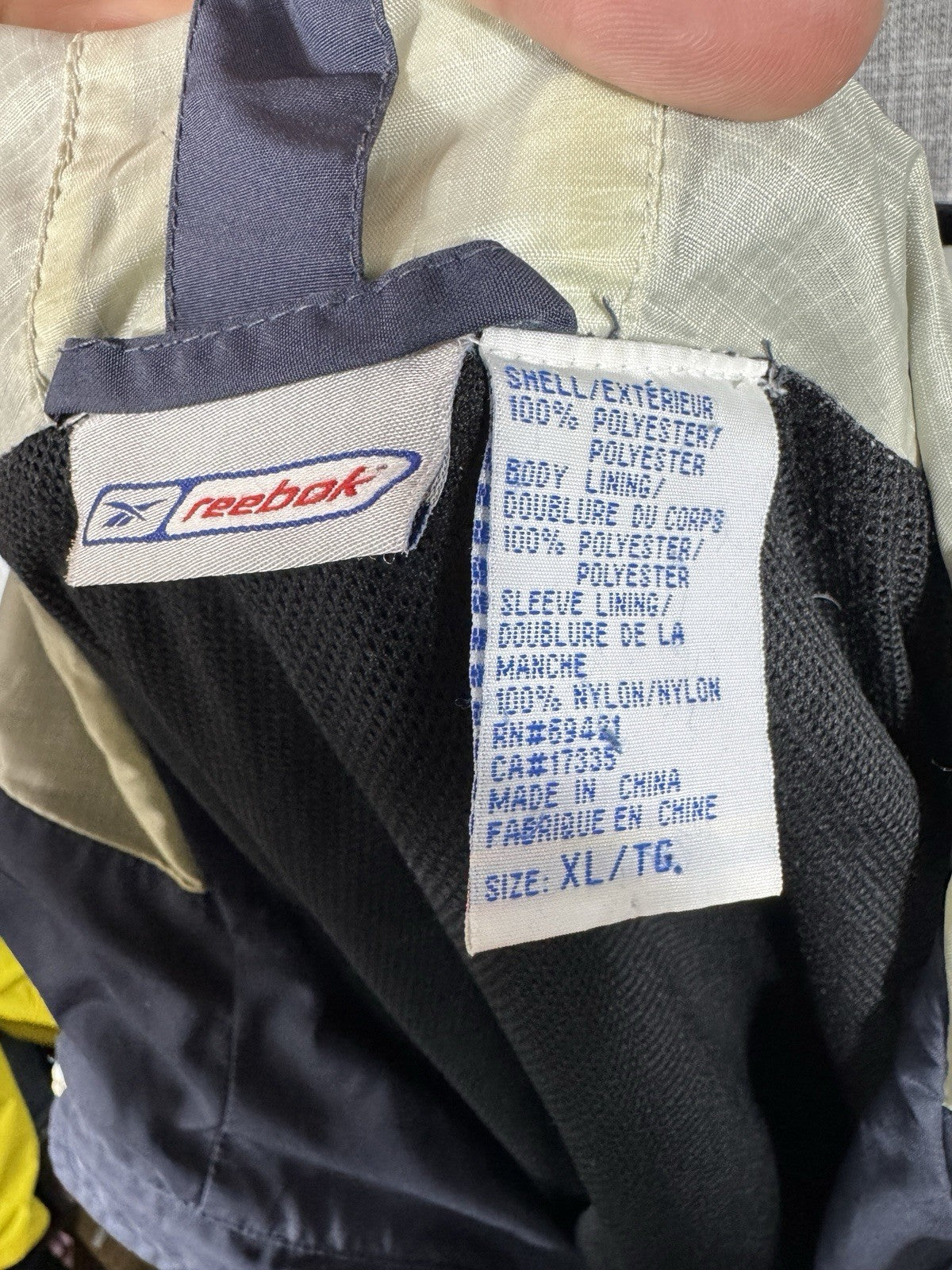 Vintage Reebok Windbreaker Jacket Pullover Oversized Blue Mens XL