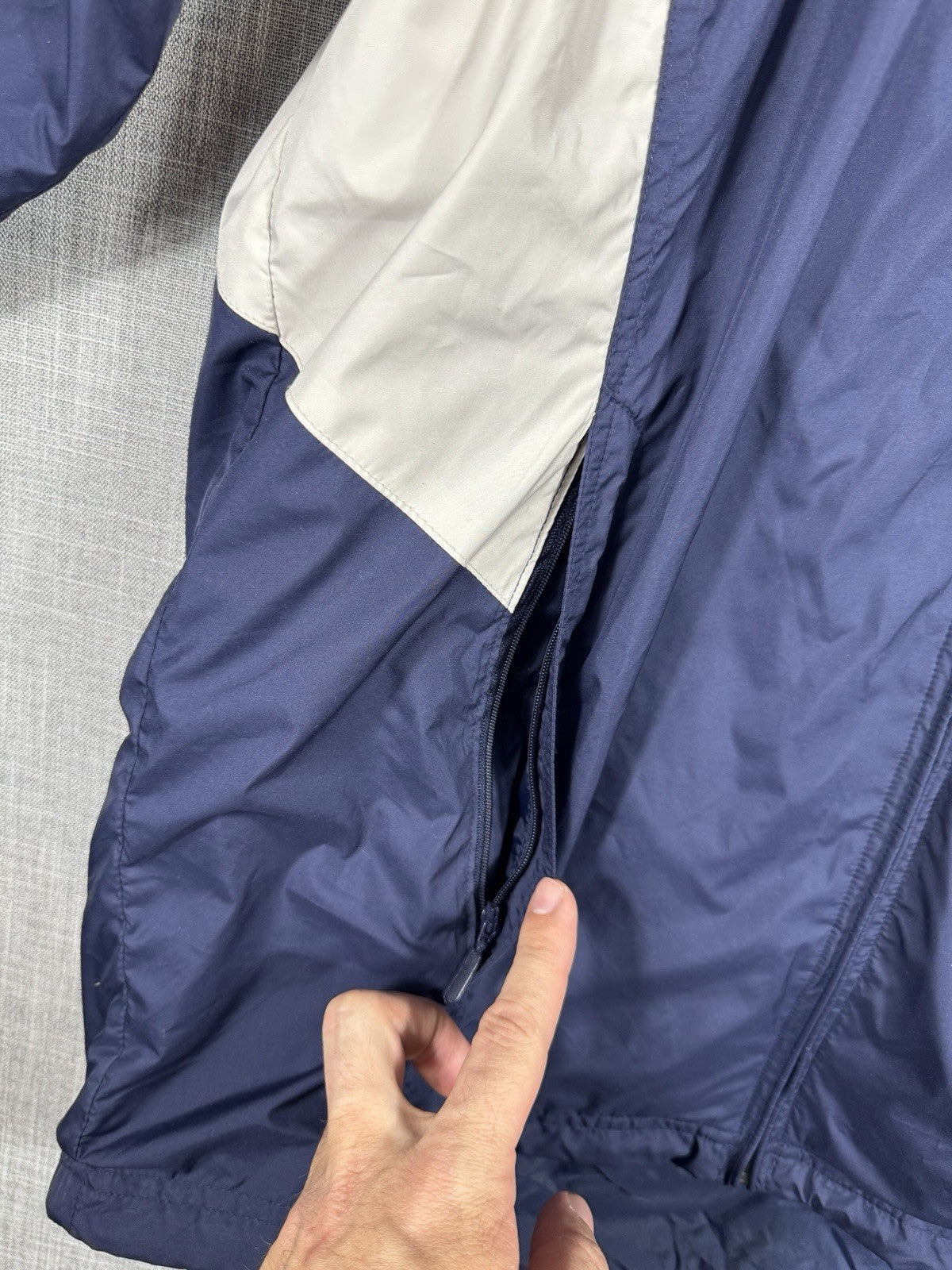 Adidas NFL Team Apparel On Field Windbreaker Full Zip Size Medium Navy Blue