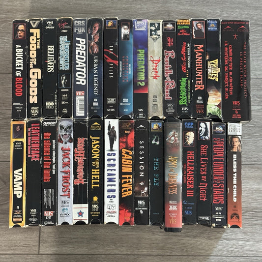 Horror VHS classics Lot Of 30 With Many Grails - Boarding House Jason And More