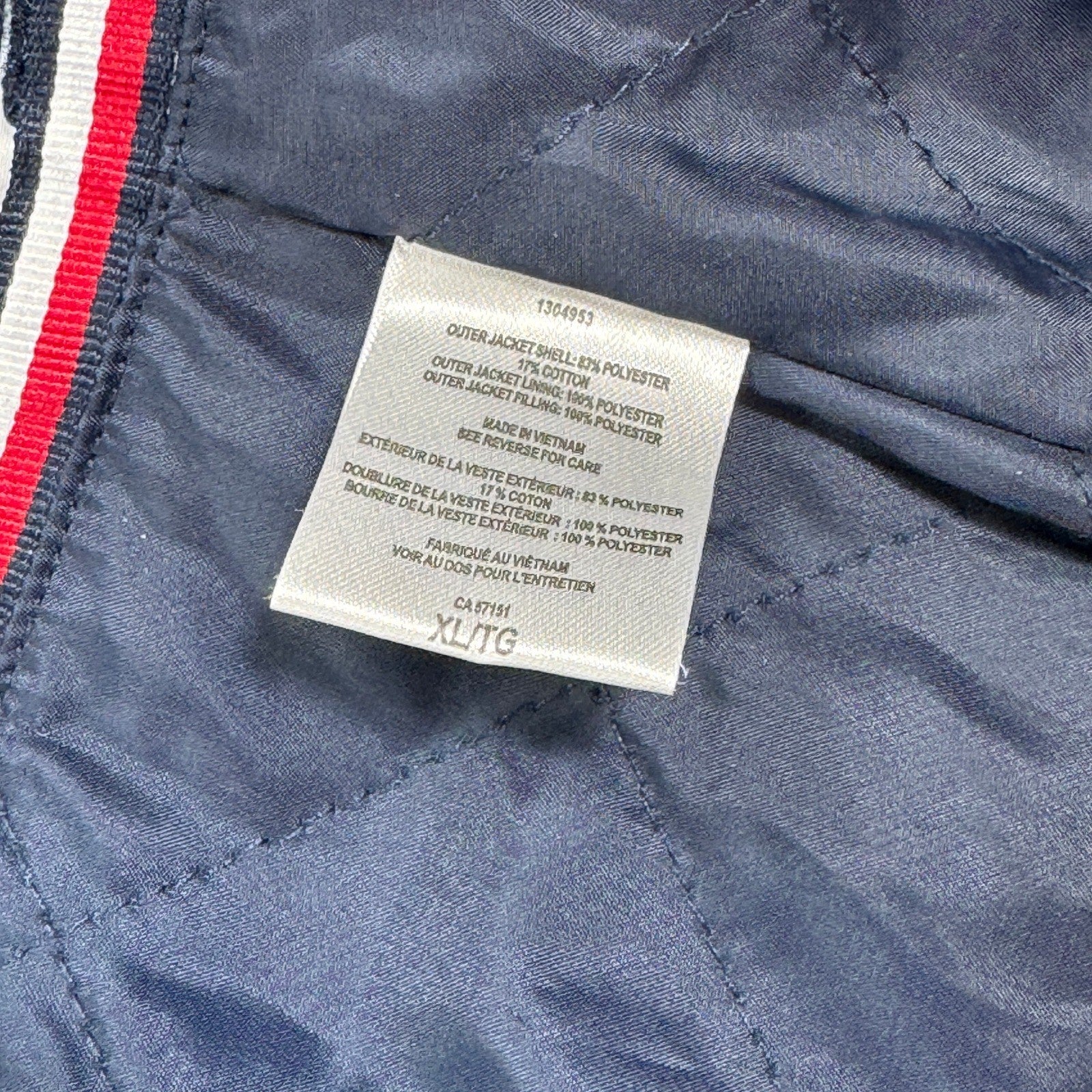 Tommy Hilfiger Windbreaker Coat White Quilted Lined Hooded Womens XL