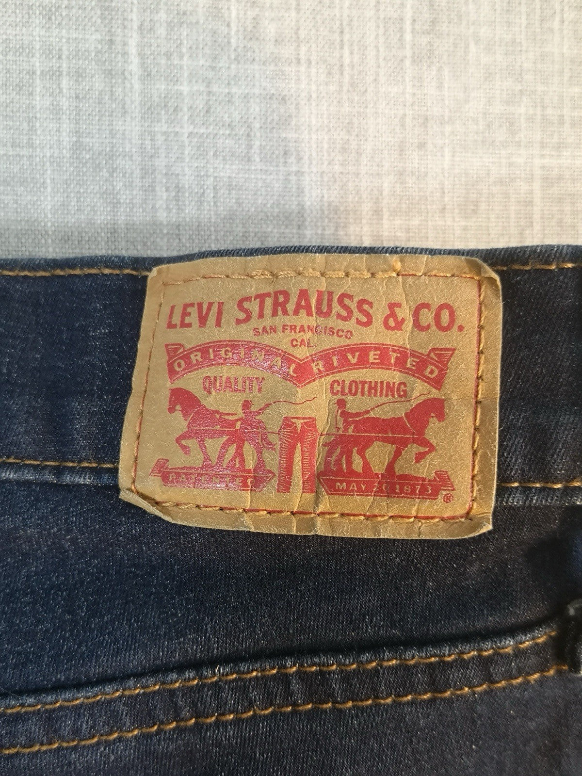 Levi Strauss Slimming Straight Dark Blue Jeans Mens 29x32