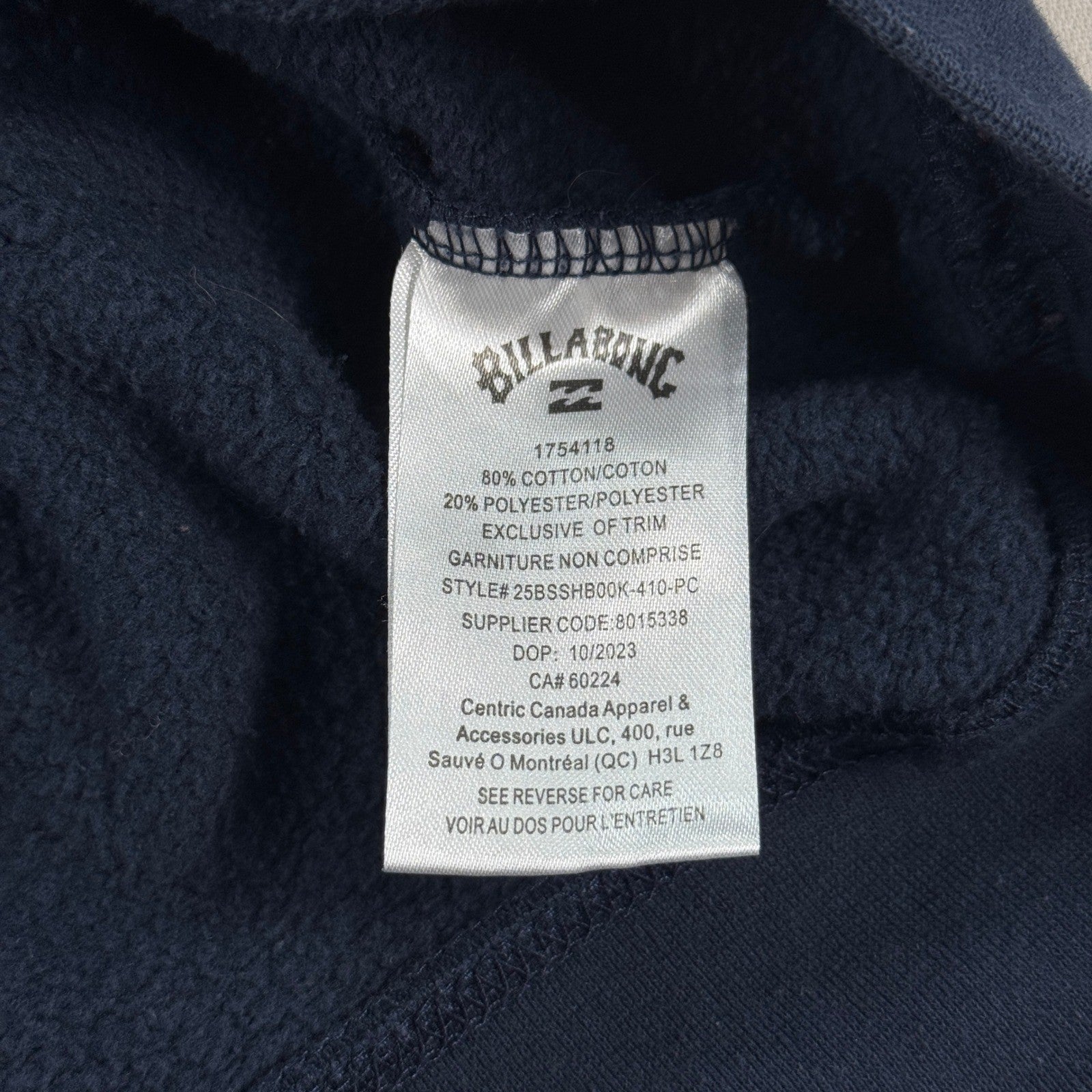 Billabong Y2K Hoodie mens 2XL Blue Pullover Logo Graphic