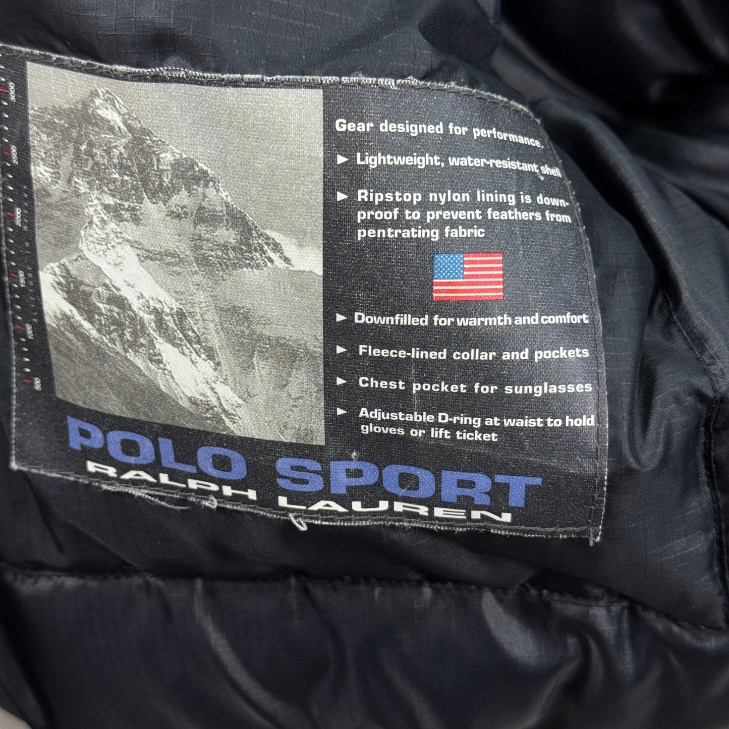 Vintage Arctic Challenge Coat Polo Sport Ralph Lauren Goose Down Mens XL Puffer