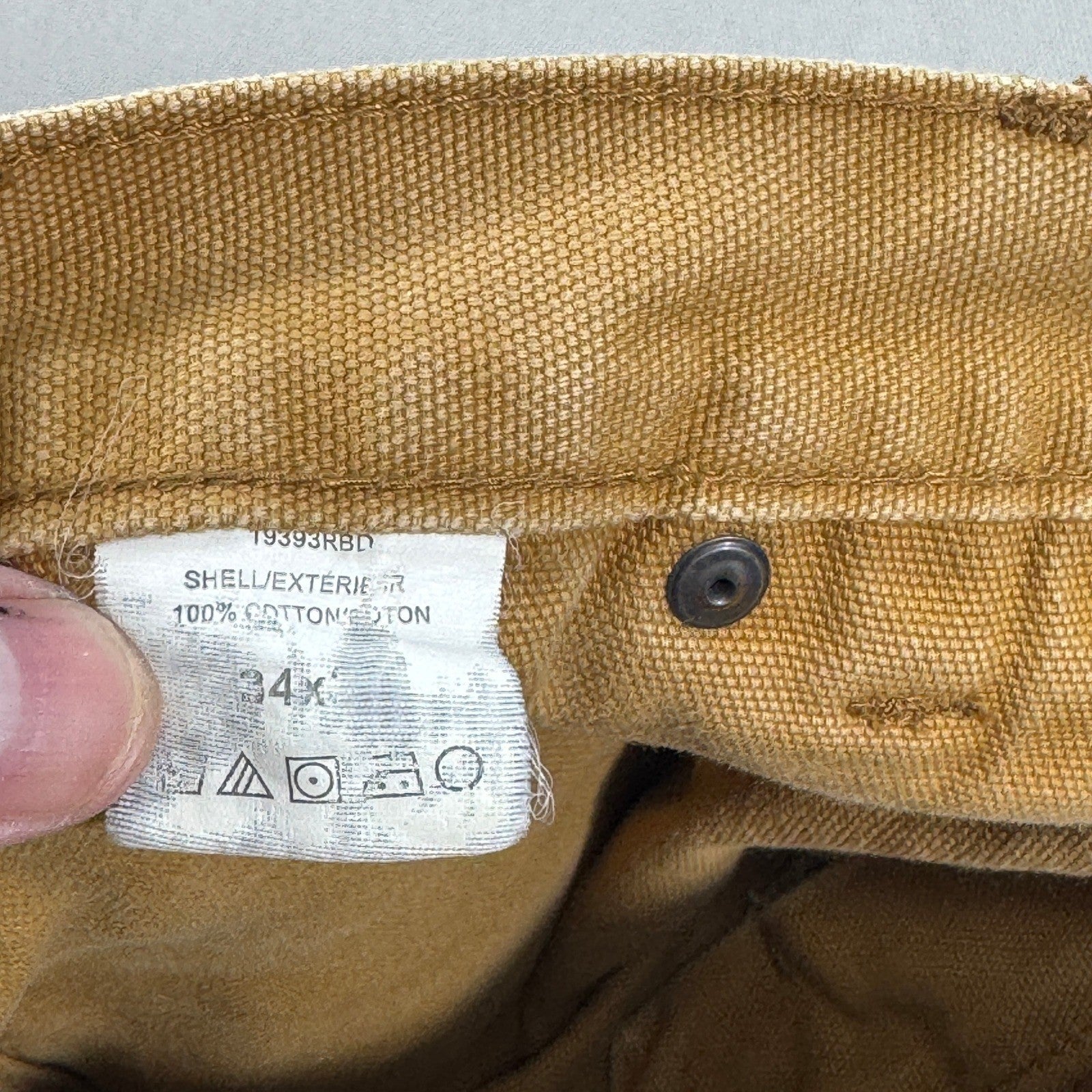 Dickies Carpenter Pants Double Knee Workwear Mens 34x34 Tan Relaxed Fit Straight